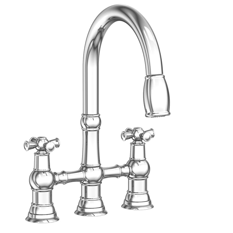 Newport Brass 2470-5462 Jacobean Kitchen Bridge Pull-Down Faucet