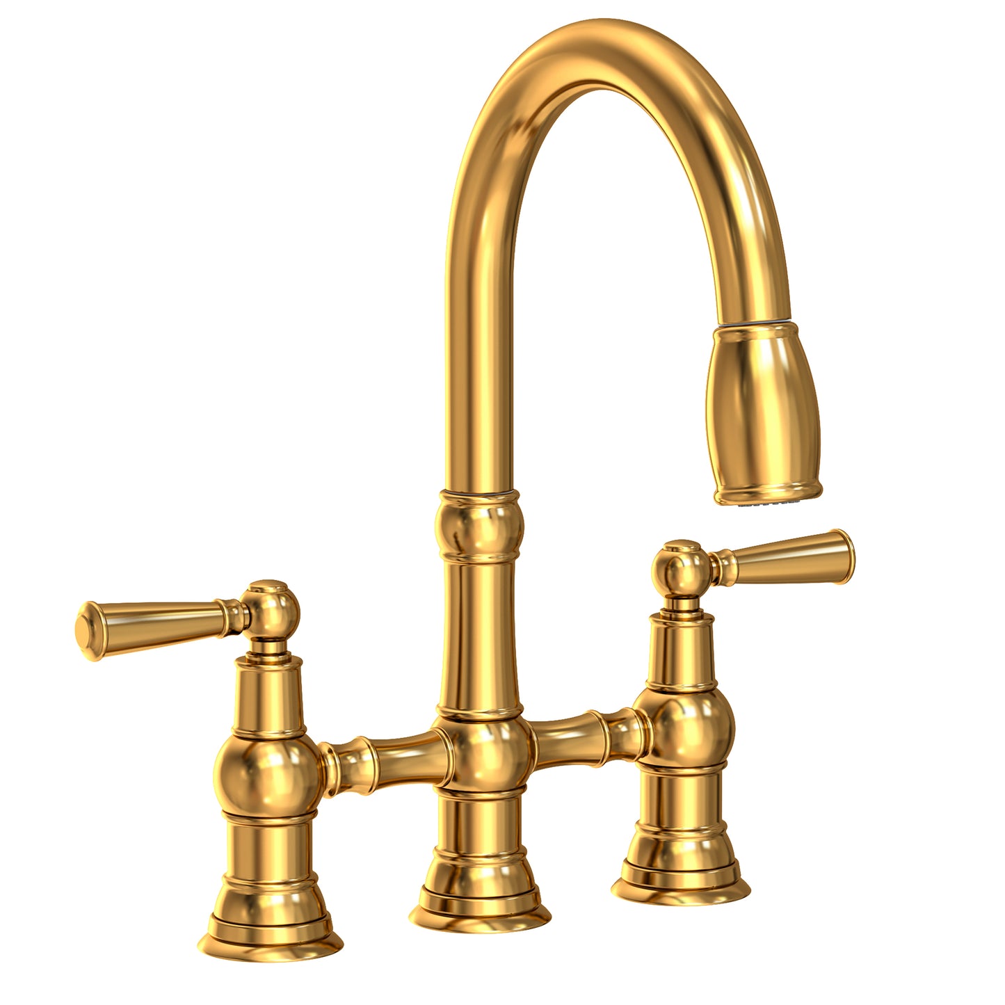 Newport Brass 2470-5463 Jacobean Kitchen Bridge Pull-Down Faucet