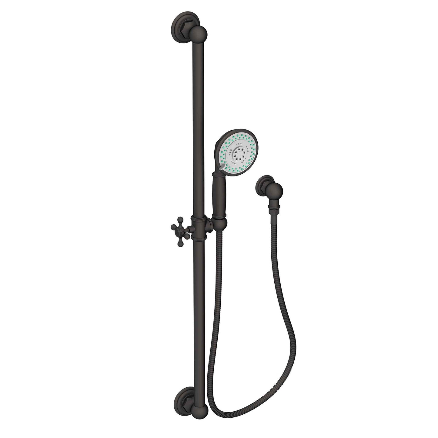 Newport Brass 280E Slide Bar With Multifunction Hand Shower Set