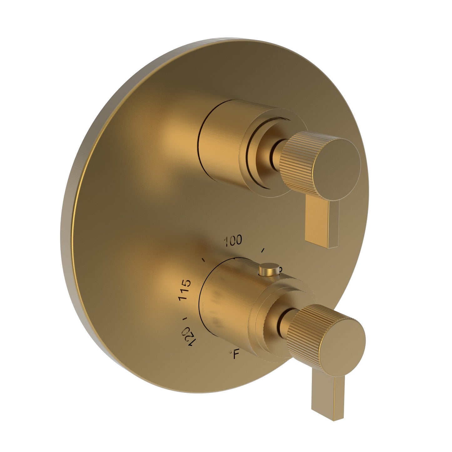 Newport Brass 3-3233TR Pardees 1/2" Round Thermostatic Trim Plate with Handle
