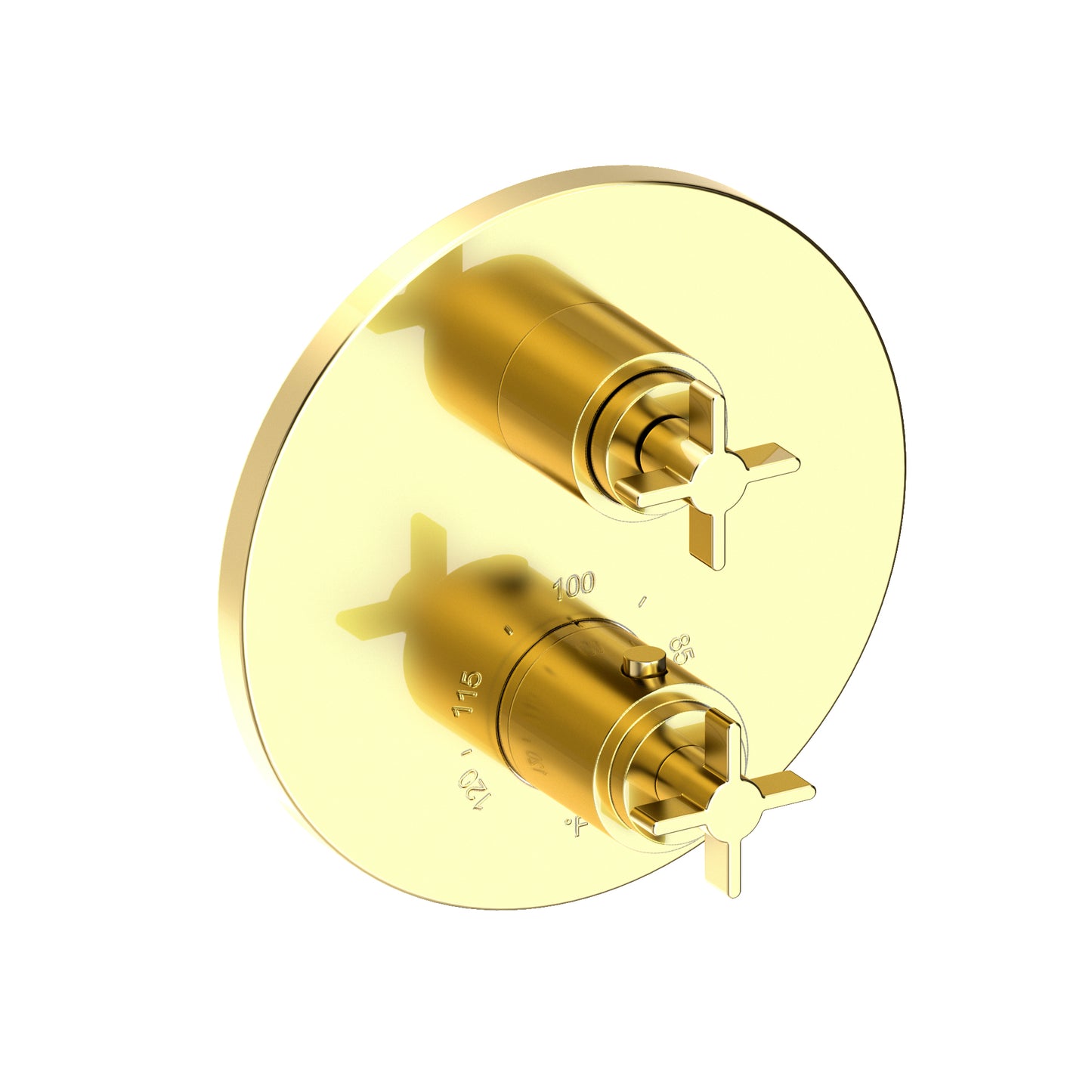 Newport Brass 3-3333TR Tolmin 1/2" Round Thermostatic Trim Plate with Handle
