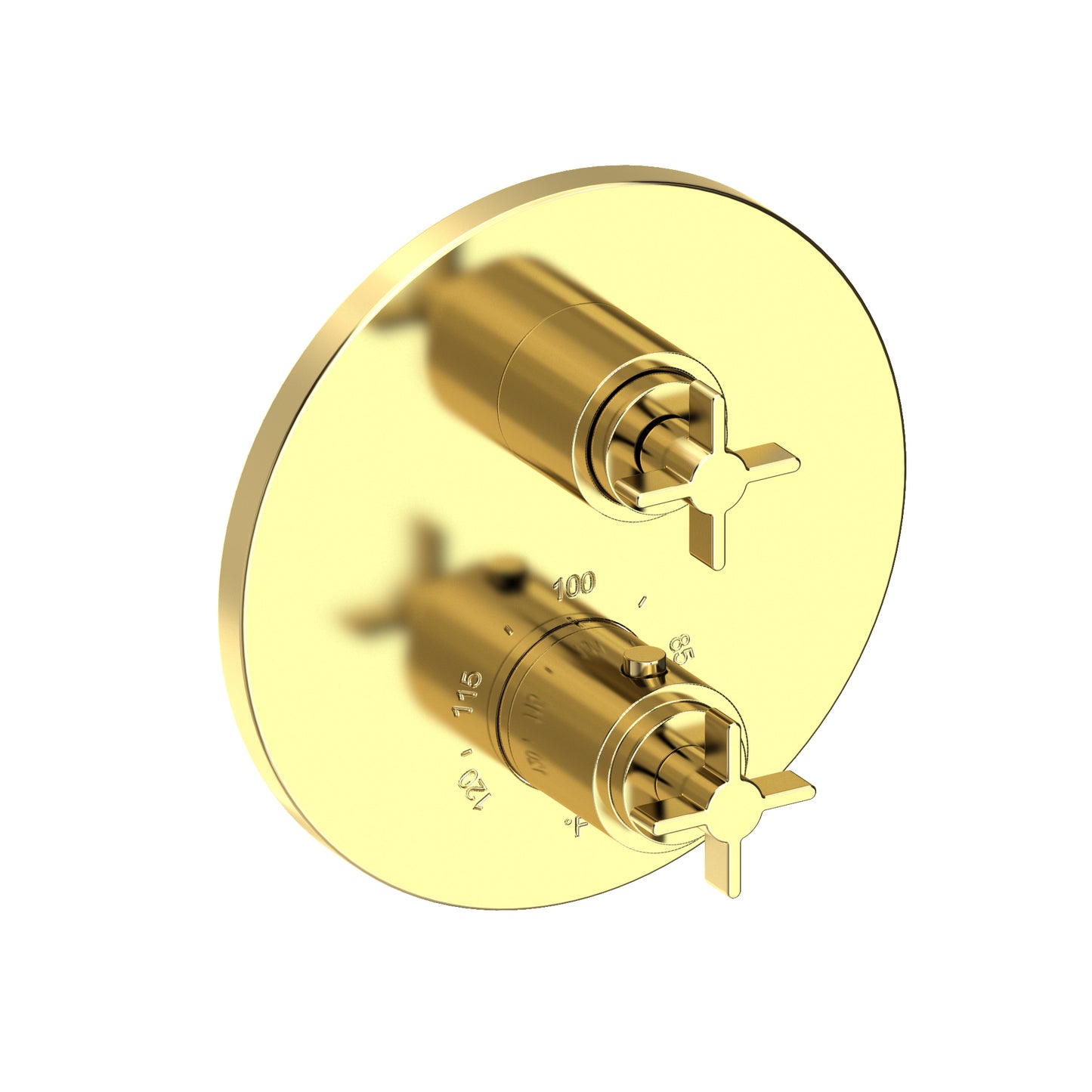 Newport Brass 3-3333TR Tolmin 1/2" Round Thermostatic Trim Plate with Handle