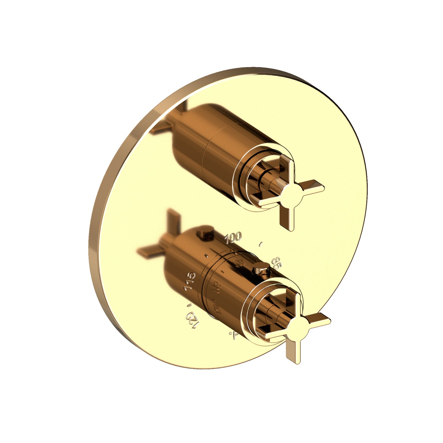 Newport Brass 3-3333TR Tolmin 1/2" Round Thermostatic Trim Plate with Handle