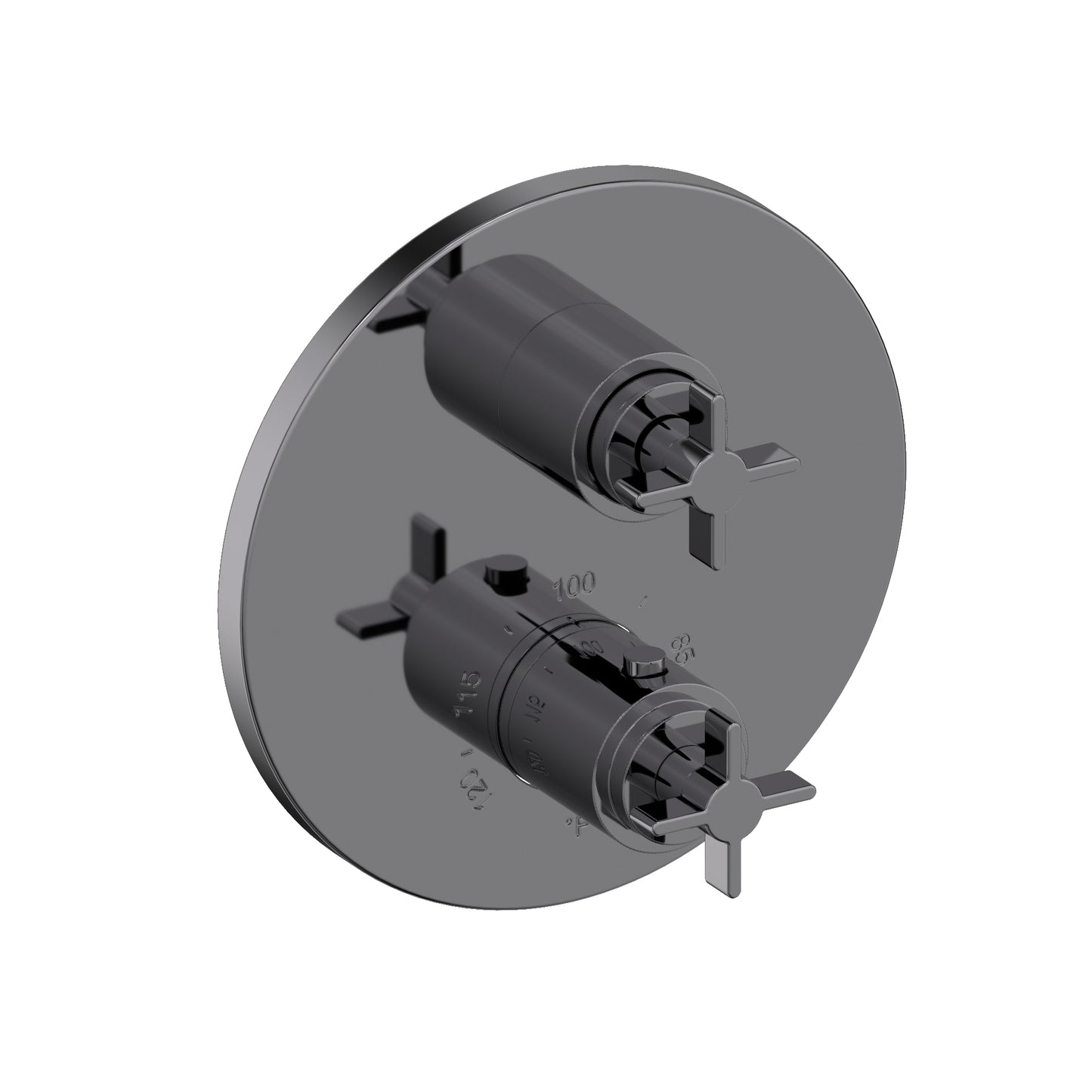 Newport Brass 3-3333TR Tolmin 1/2" Round Thermostatic Trim Plate with Handle