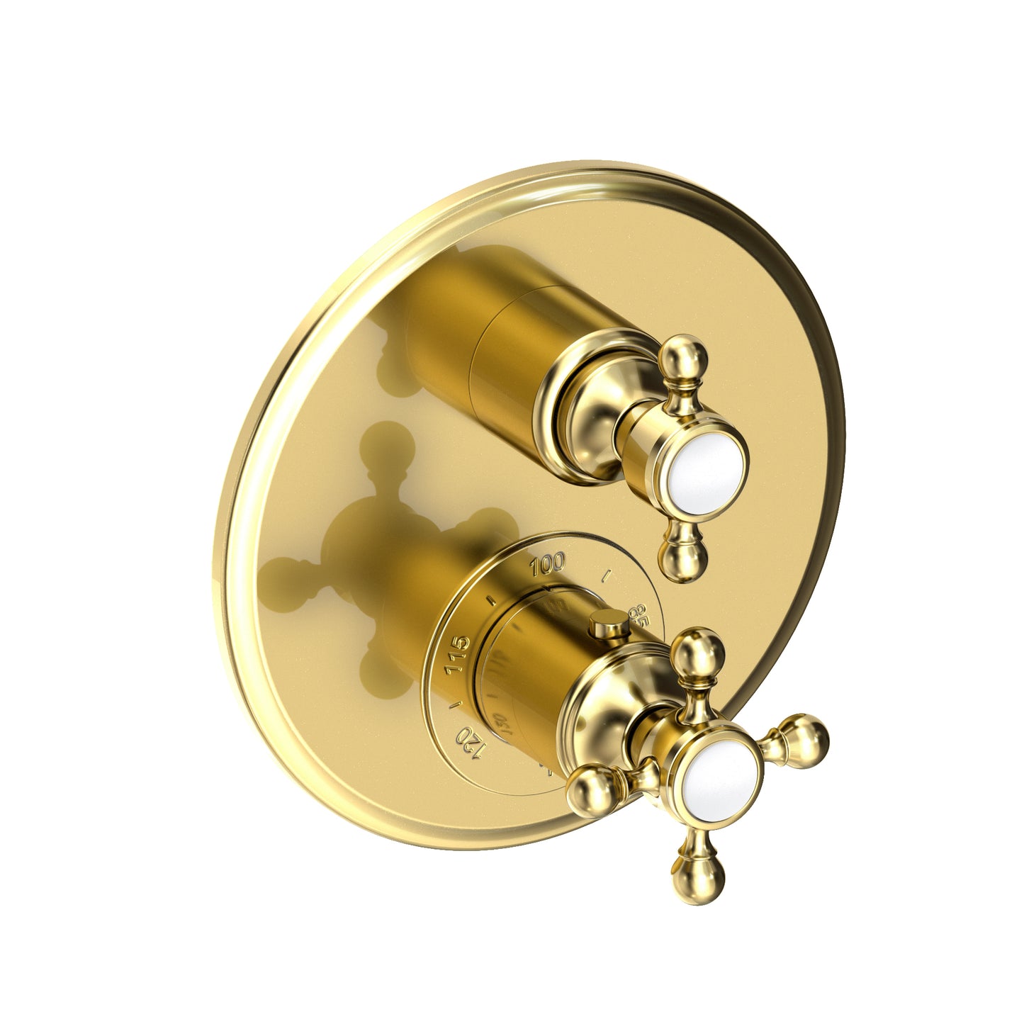 Newport Brass 3-923TR Astor 1/2" Round Thermostatic Trim Plate with Handle