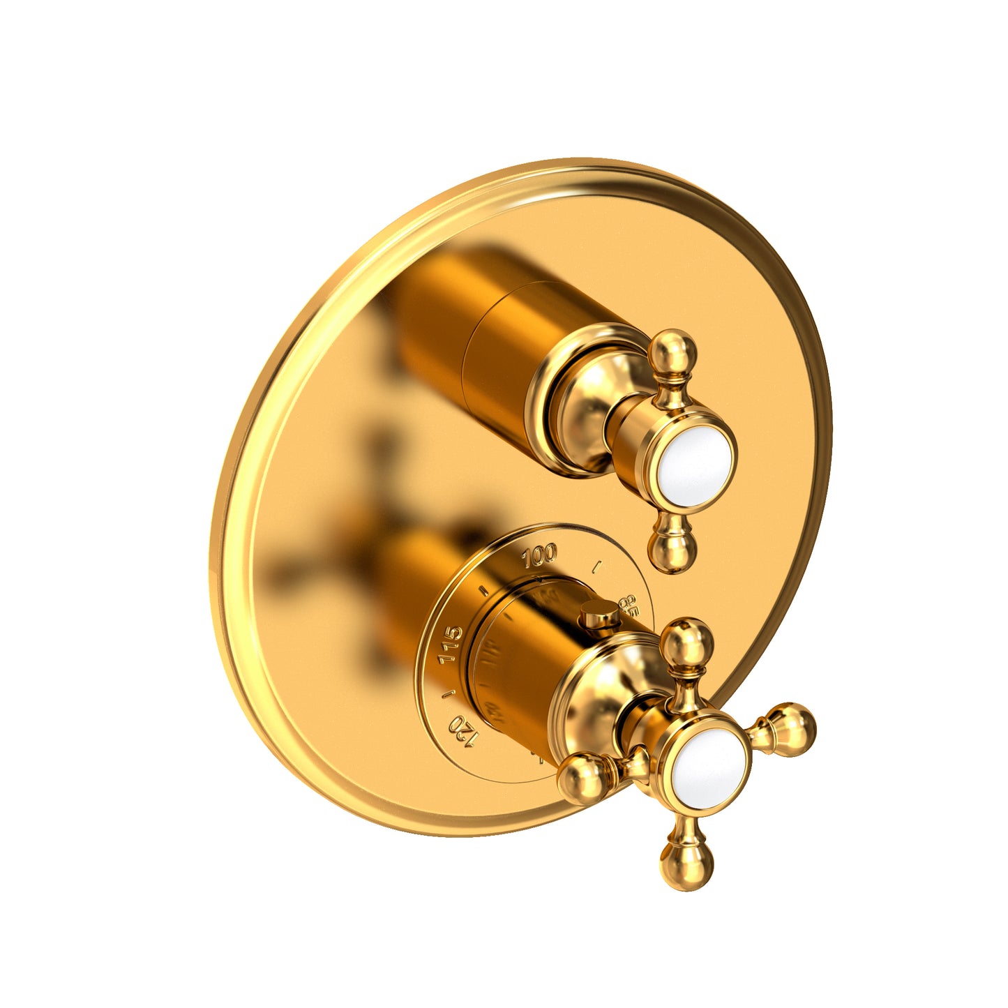 Newport Brass 3-923TR Astor 1/2" Round Thermostatic Trim Plate with Handle