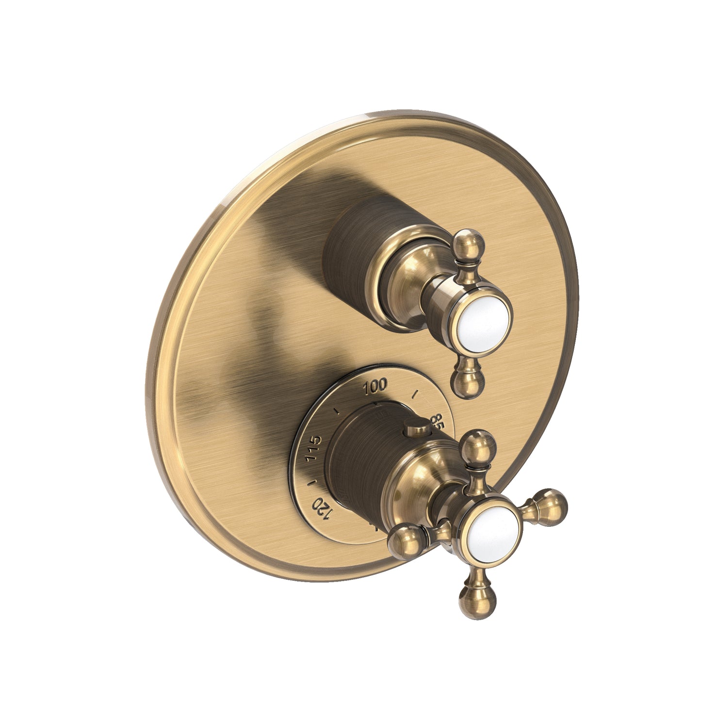 Newport Brass 3-923TR Astor 1/2" Round Thermostatic Trim Plate with Handle