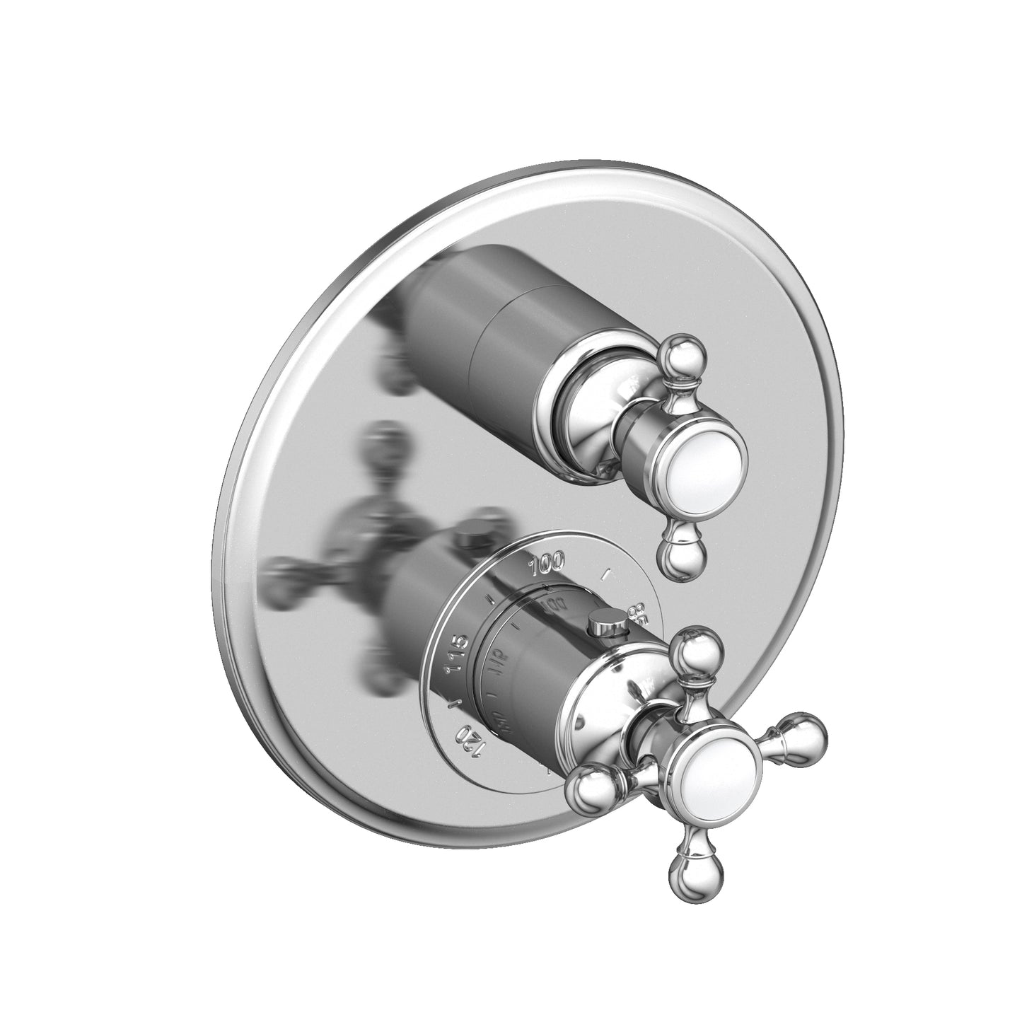 Newport Brass 3-923TR Astor 1/2" Round Thermostatic Trim Plate with Handle