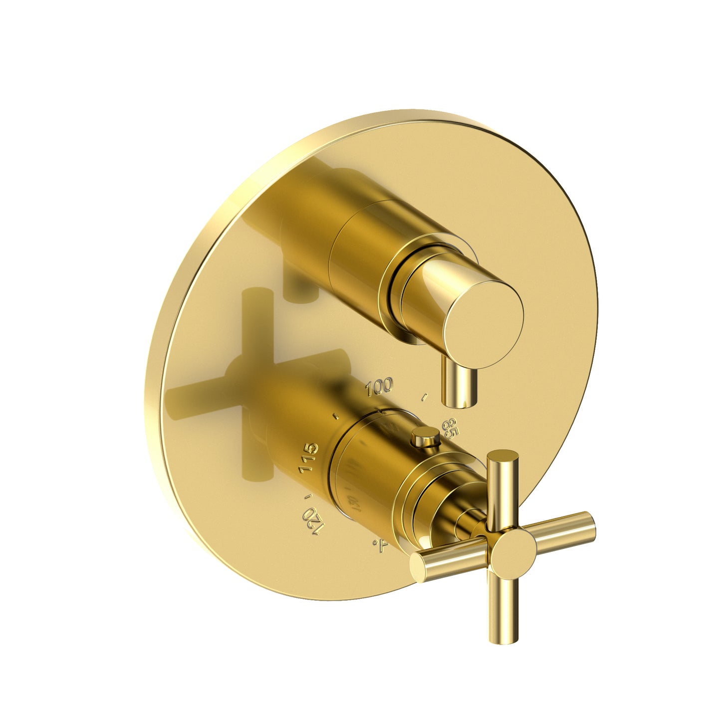 Newport Brass 3-993TR East Linear 1/2" Round Thermostatic Trim Plate With Handle