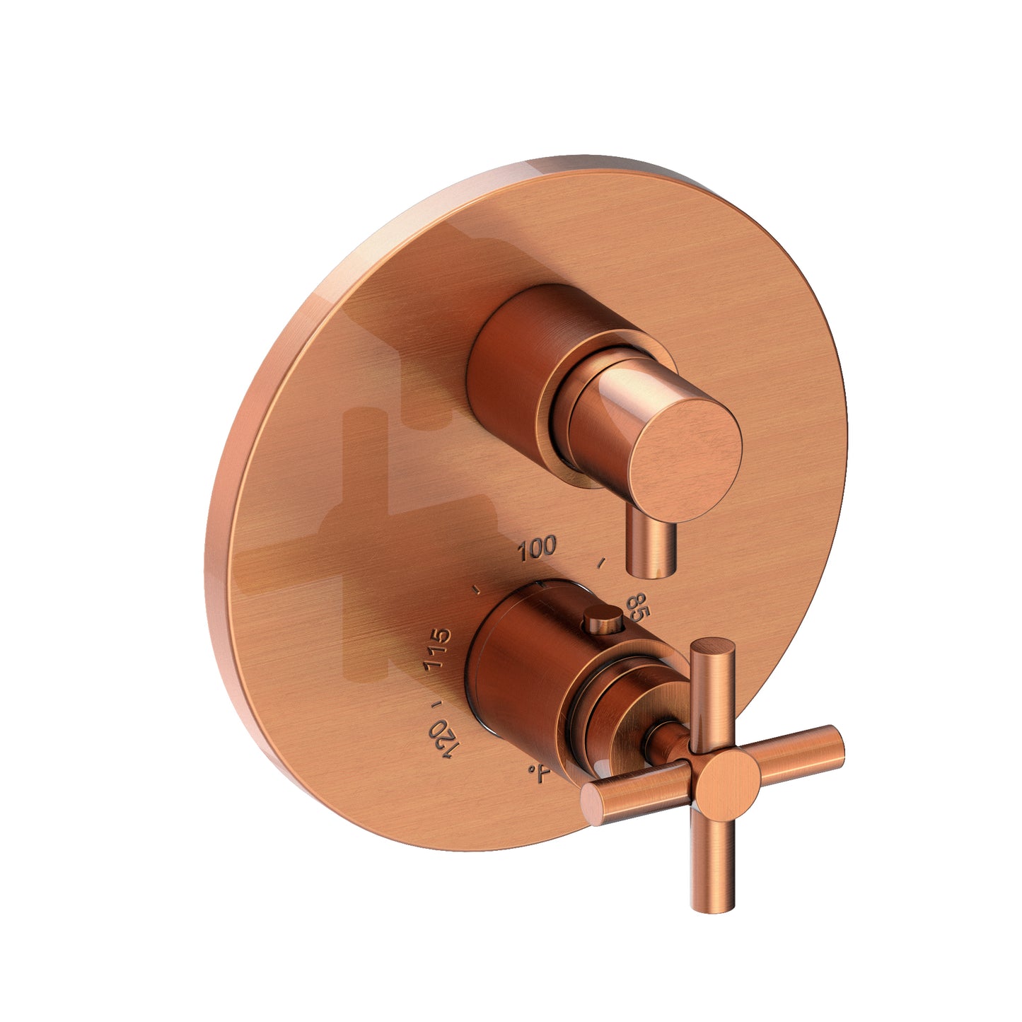 Newport Brass 3-993TR East Linear 1/2" Round Thermostatic Trim Plate With Handle