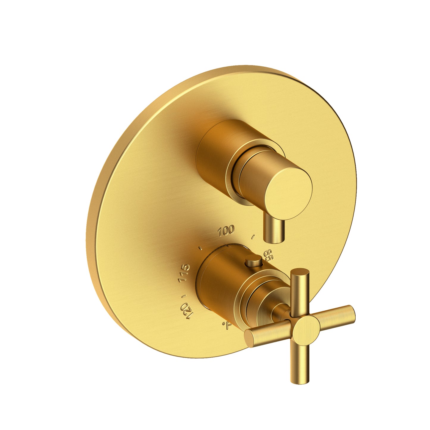 Newport Brass 3-993TR East Linear 1/2" Round Thermostatic Trim Plate With Handle