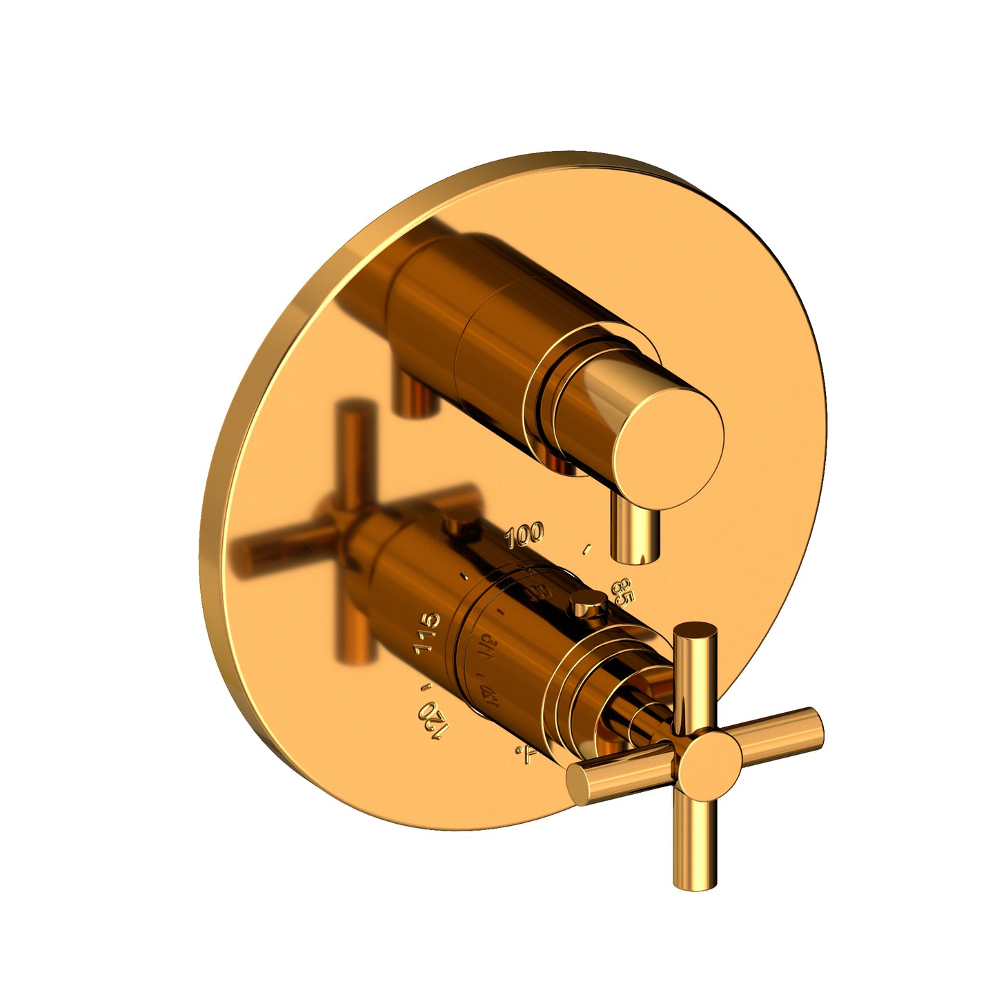 Newport Brass 3-993TR East Linear 1/2" Round Thermostatic Trim Plate With Handle