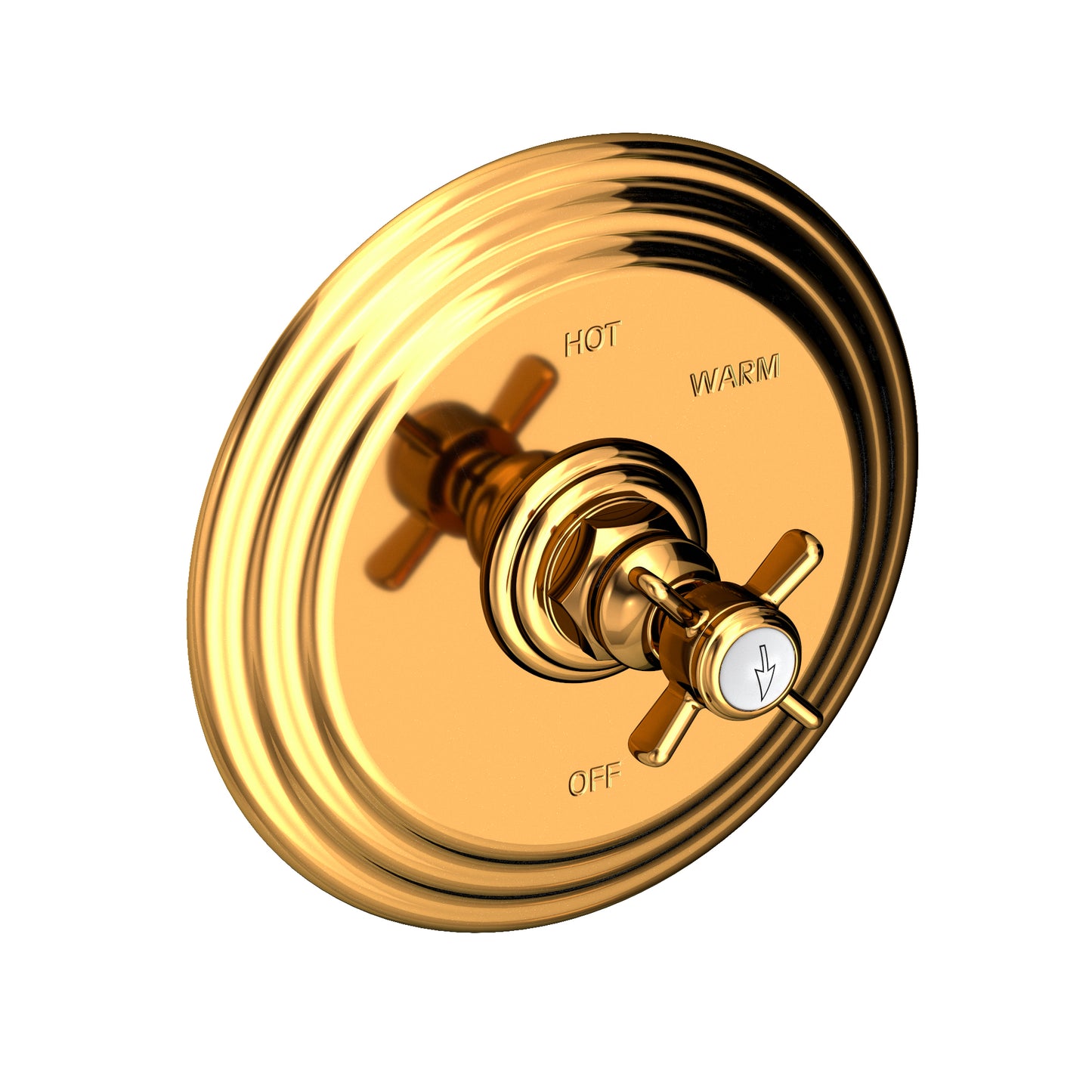 Newport Brass 4-1004BP Fairfield Balanced Pressure Shower Trim Plate With Handle. Less Showerhead, Arm And Flange.