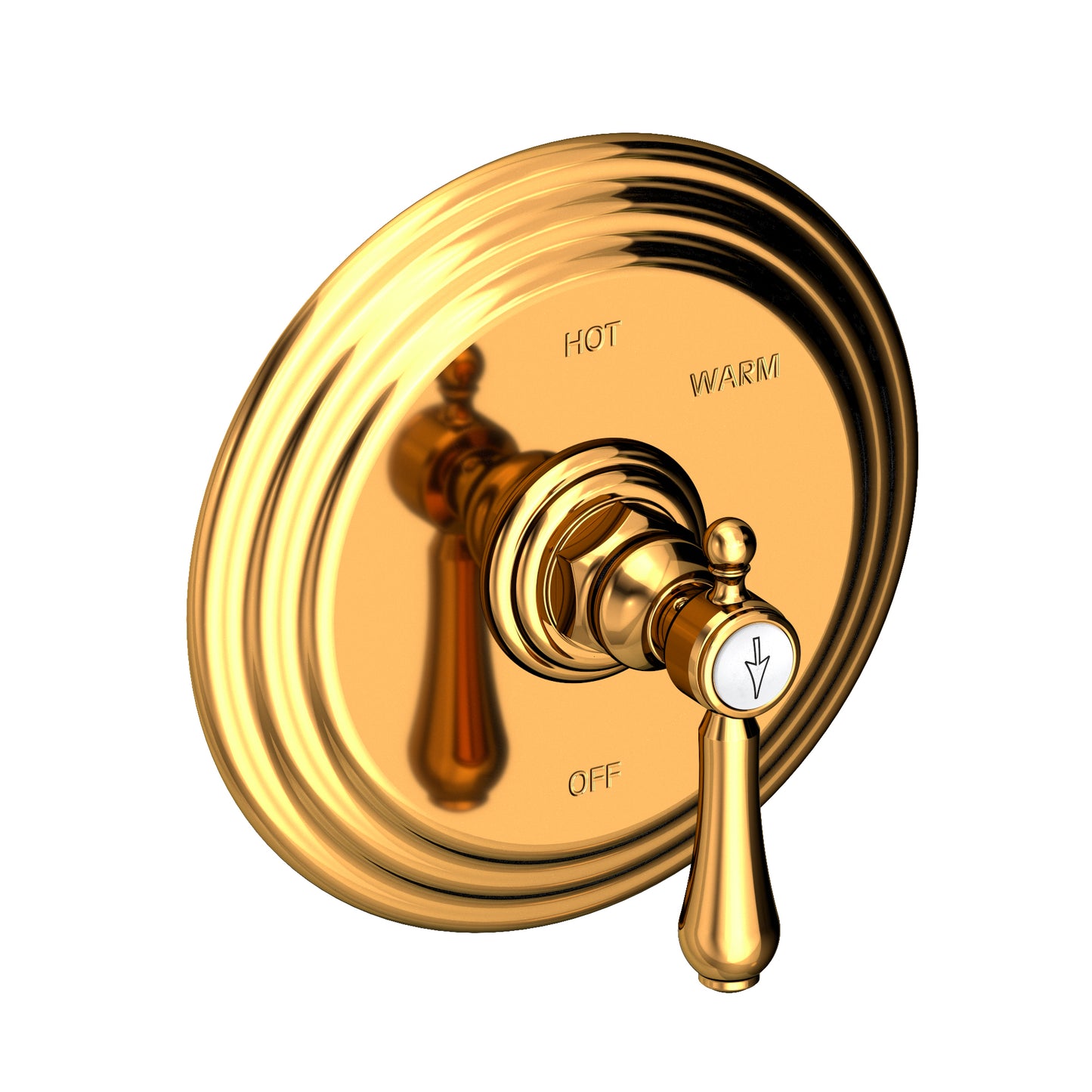 Newport Brass 4-1034BP Chesterfield Balanced Pressure Shower Trim Plate With Handle. Less Showerhead, Arm And Flange.