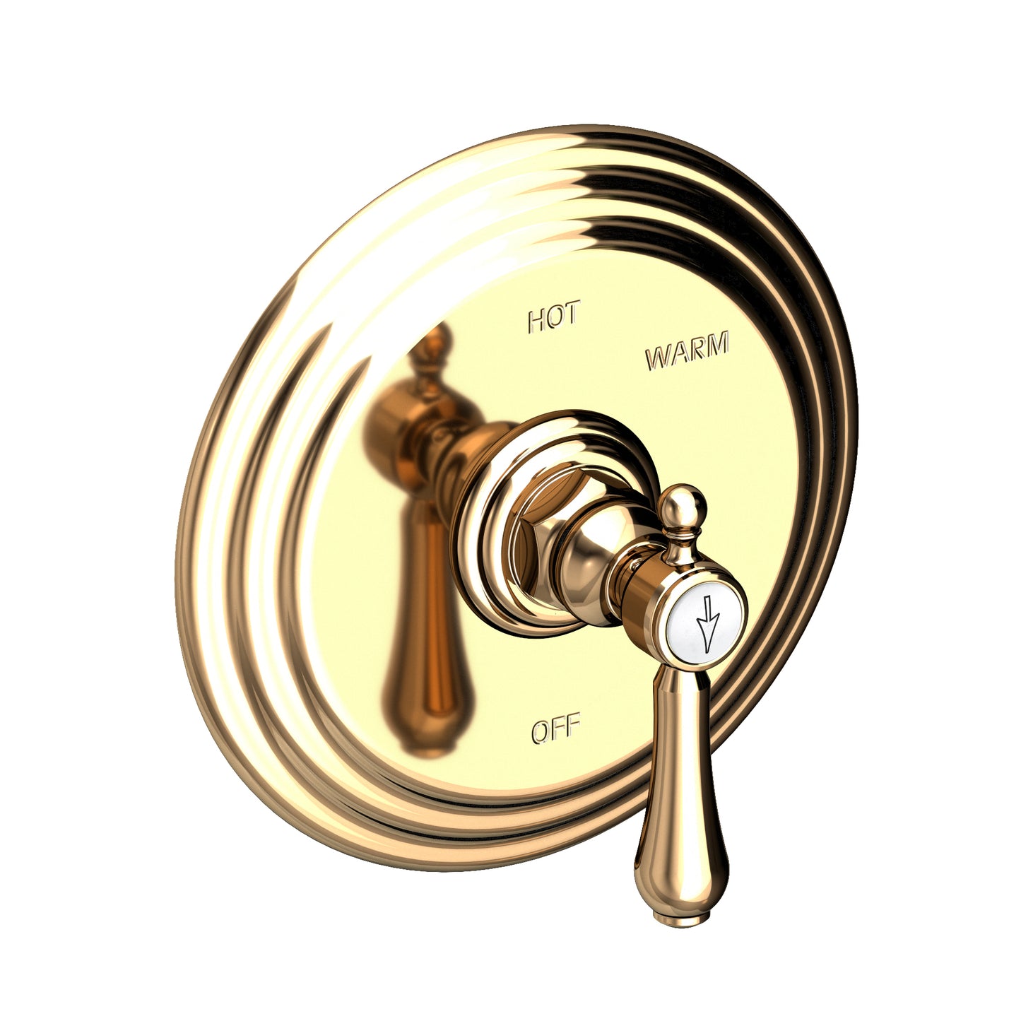 Newport Brass 4-1034BP Chesterfield Balanced Pressure Shower Trim Plate With Handle. Less Showerhead, Arm And Flange.