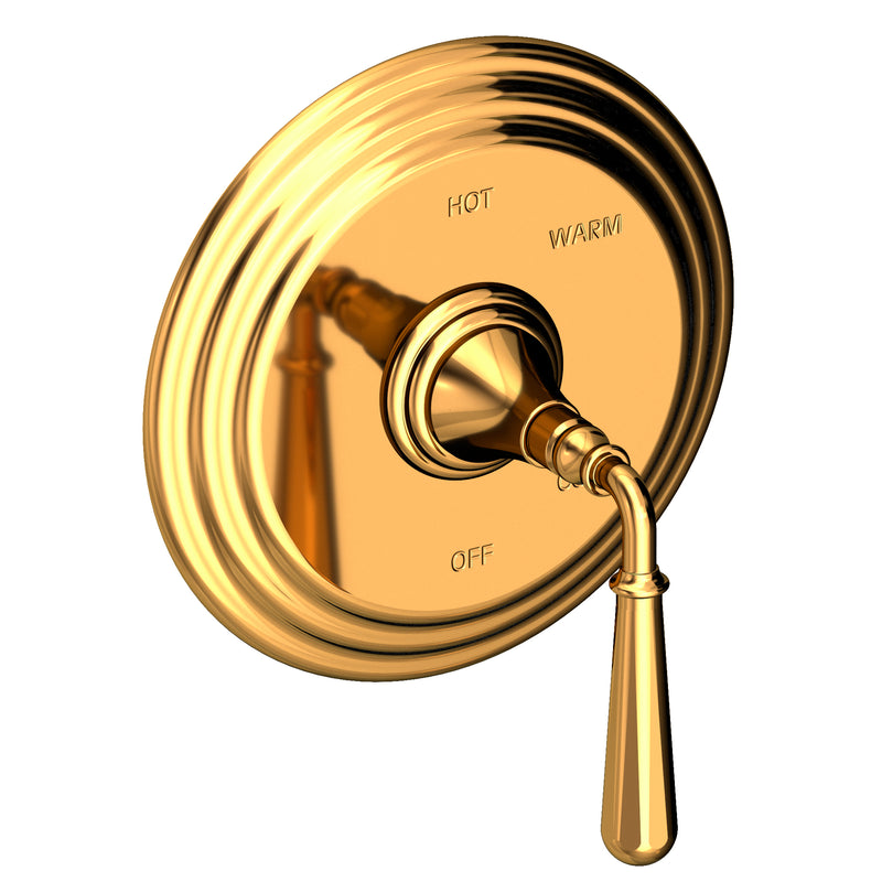 Newport Brass 4-1744BP Bevelle Balanced Pressure Shower Trim Plate with Handle. Less showerhead, arm and flange.