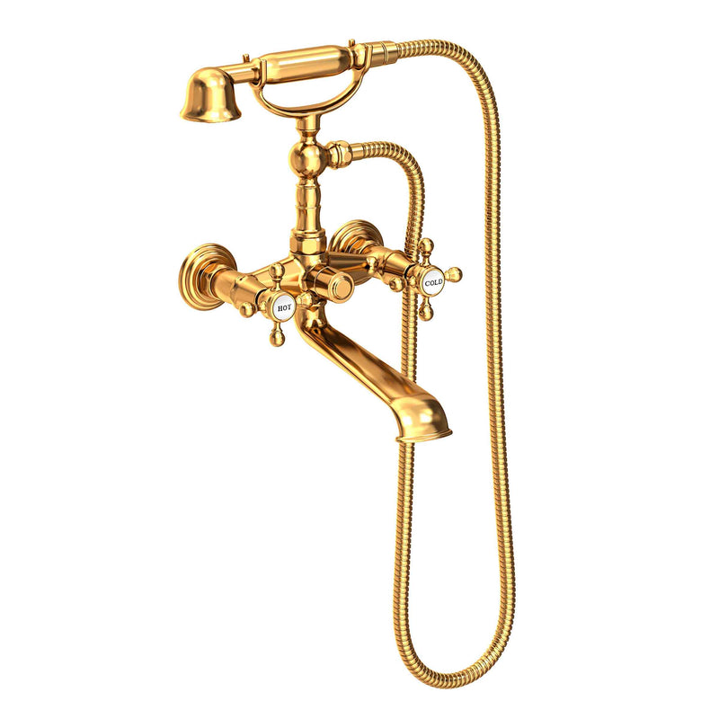 Newport Brass 934 Chesterfield Exposed Tub & Hand Shower Set - Wall Mount