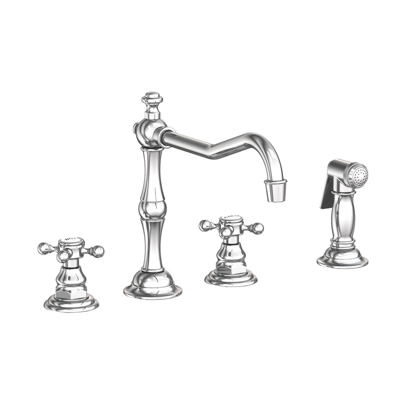 Newport Brass 943 Chesterfield Kitchen Faucet with Side Spray