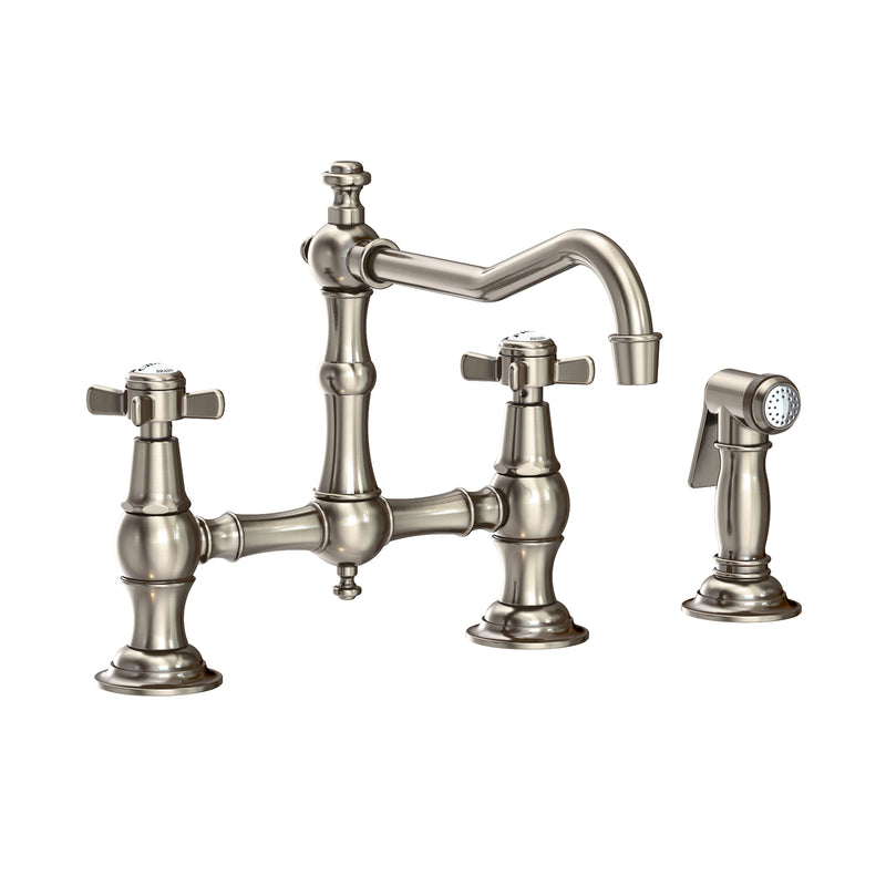 Newport Brass 945-1 Fairfield Kitchen Bridge Faucet with Side Spray