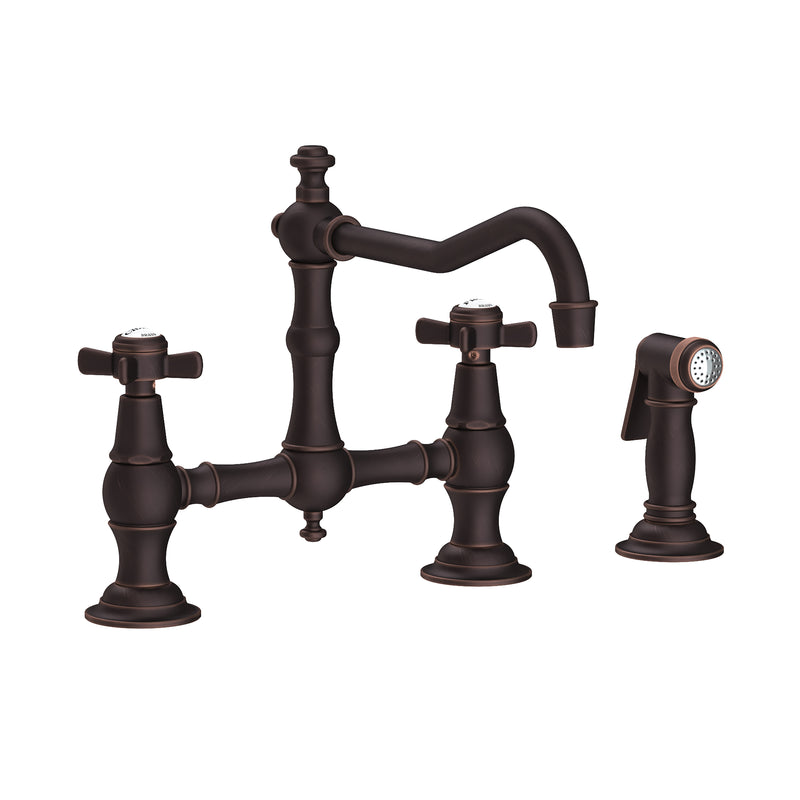Newport Brass 945-1 Fairfield Kitchen Bridge Faucet with Side Spray