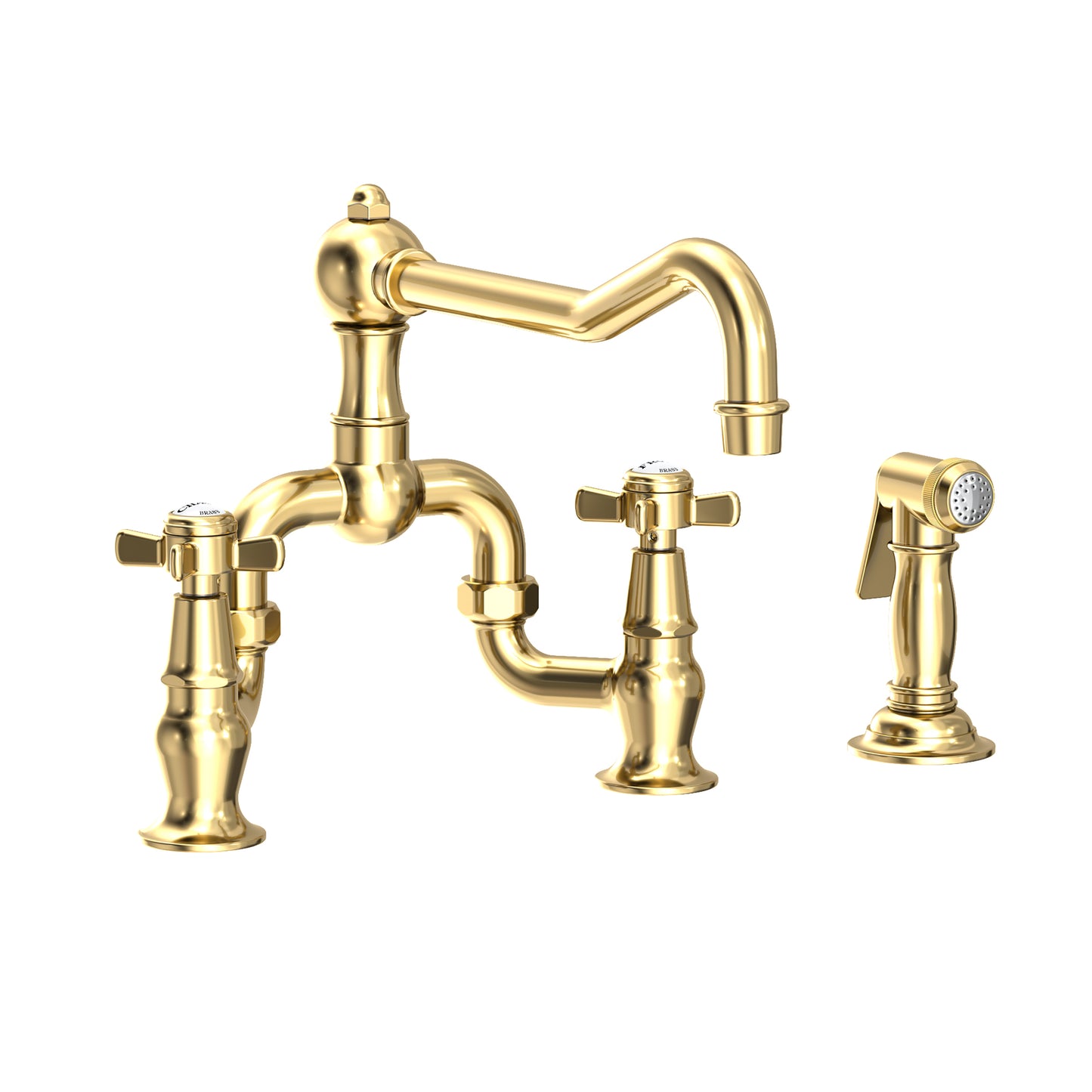 Newport Brass 9451-1 Fairfield Kitchen Bridge Faucet With Side Spray