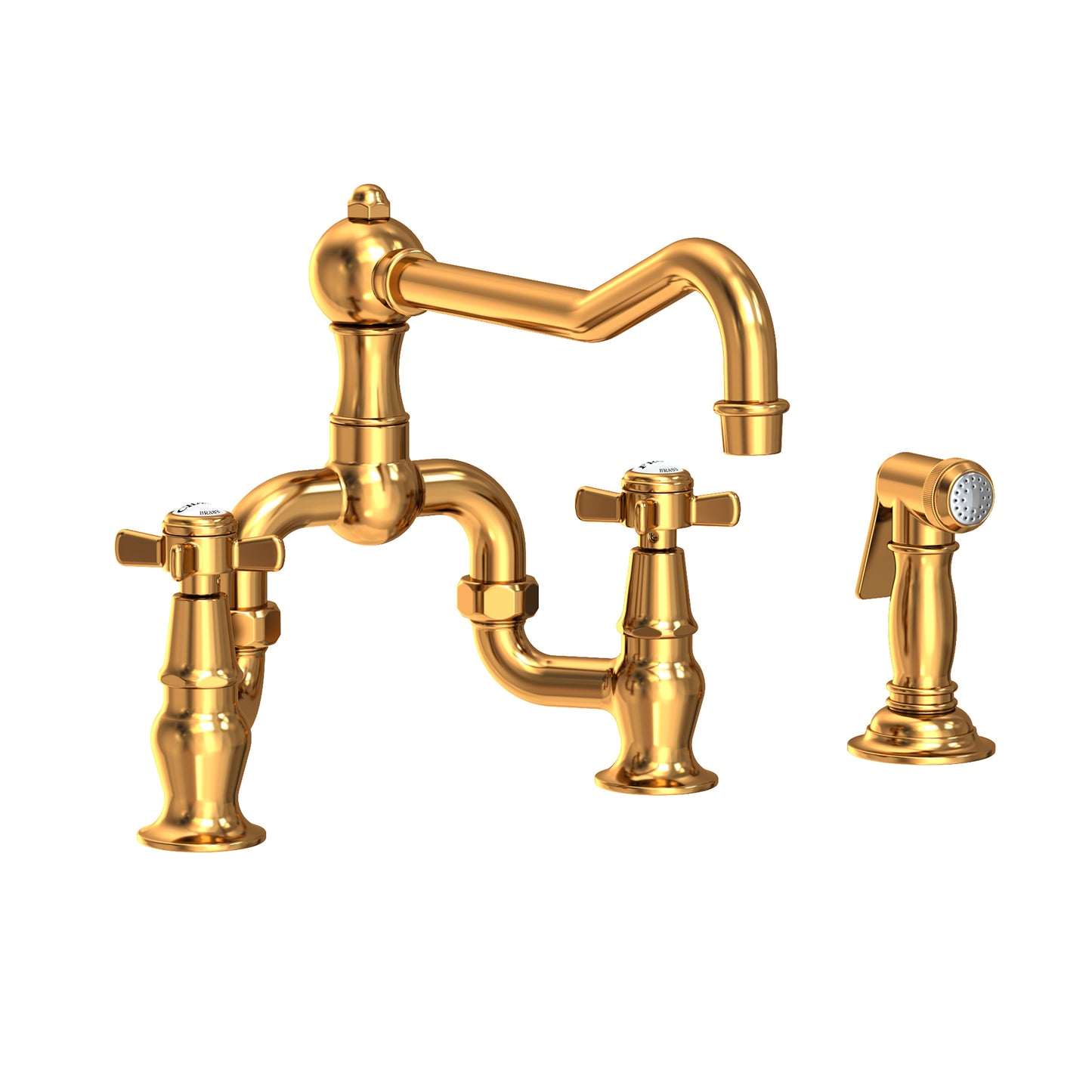 Newport Brass 9451-1 Fairfield Kitchen Bridge Faucet With Side Spray