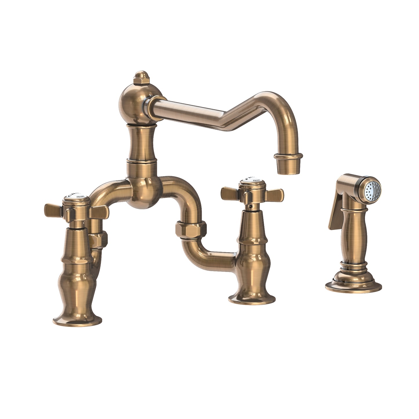 Newport Brass 9451-1 Fairfield Kitchen Bridge Faucet With Side Spray