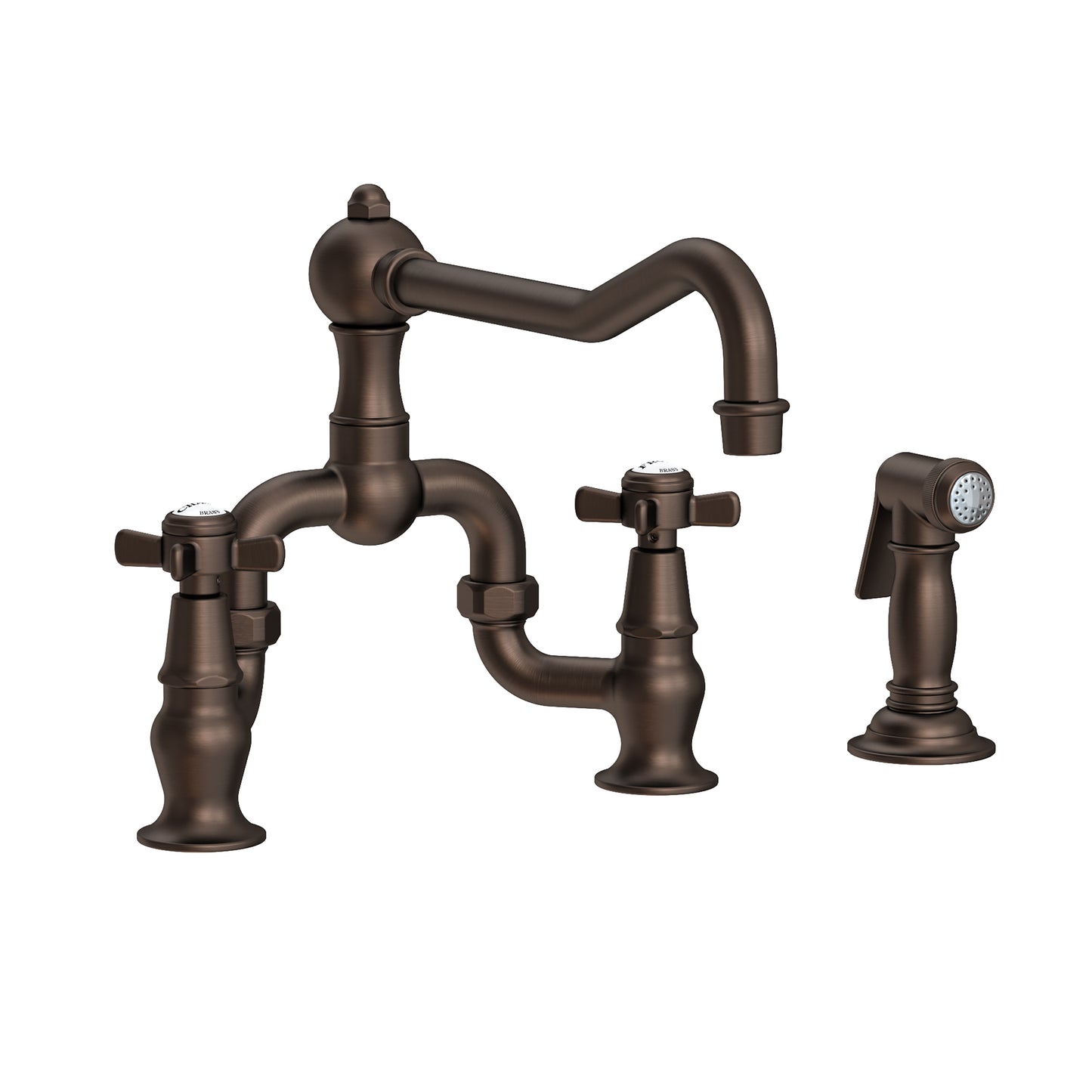 Newport Brass 9451-1 Fairfield Kitchen Bridge Faucet With Side Spray