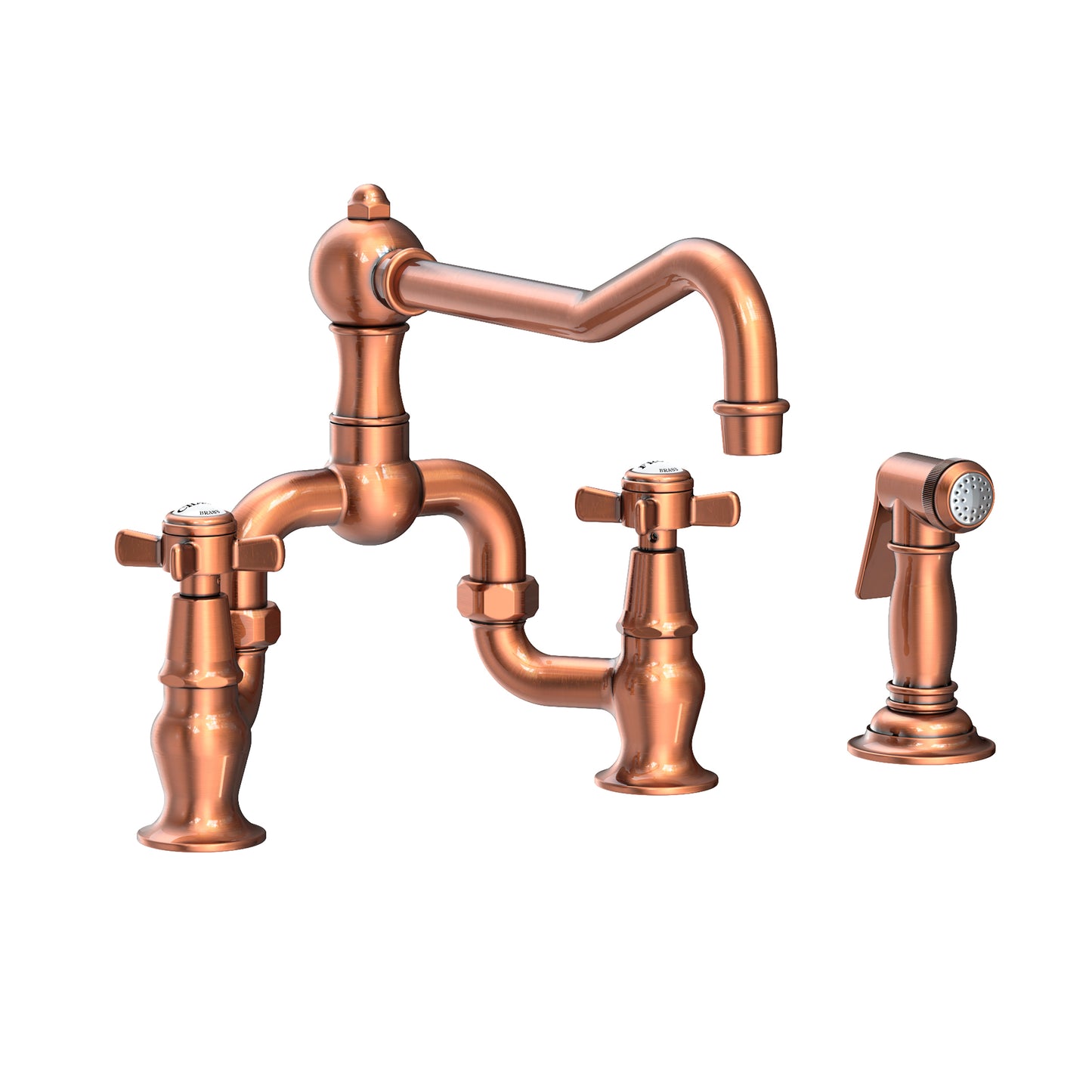 Newport Brass 9451-1 Fairfield Kitchen Bridge Faucet With Side Spray