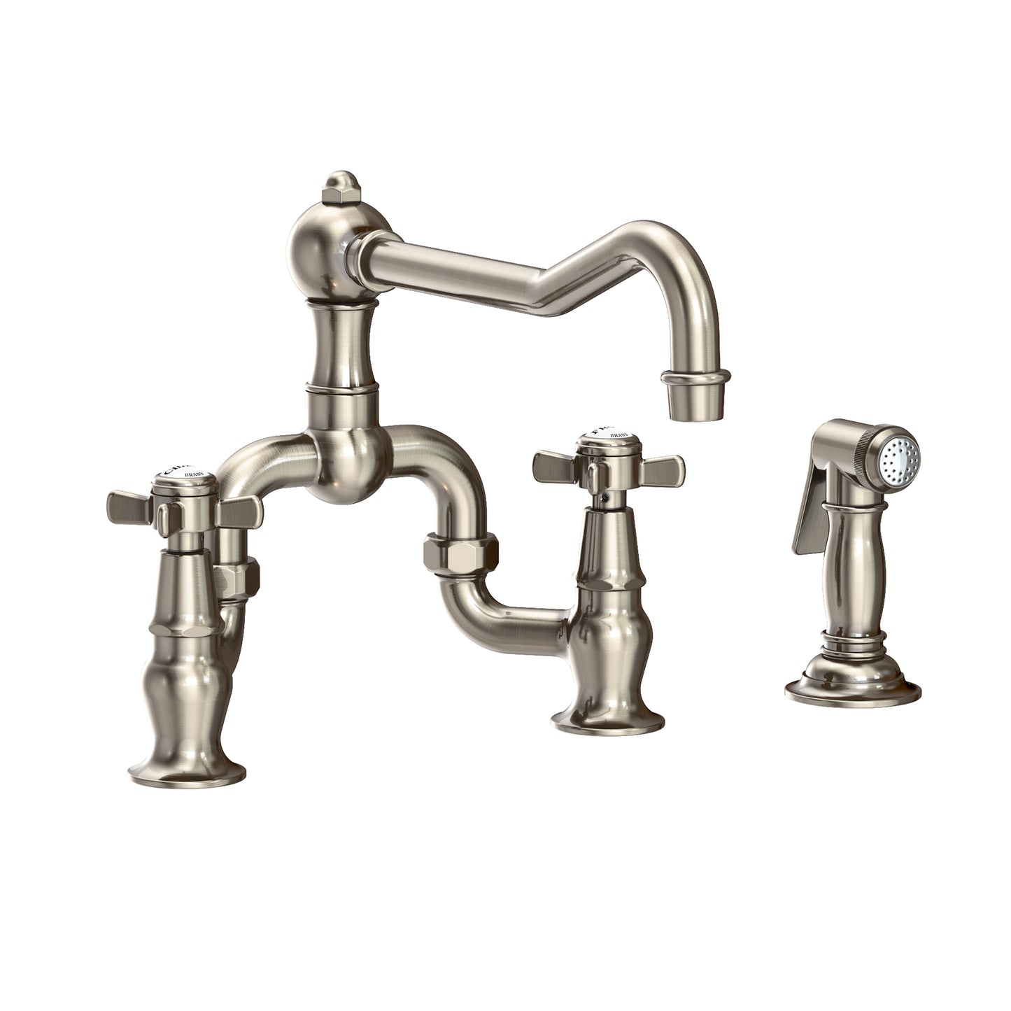 Newport Brass 9451-1 Fairfield Kitchen Bridge Faucet With Side Spray