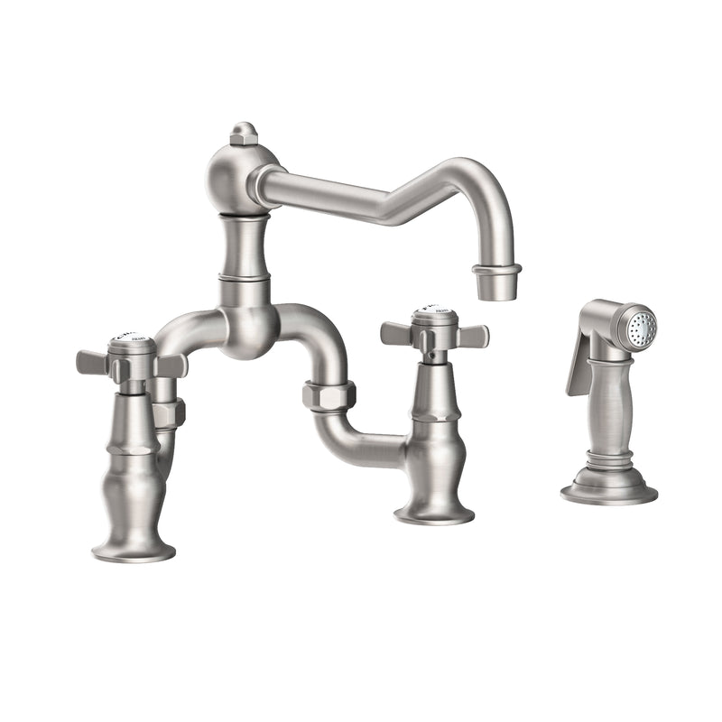 Newport Brass 9451-1 Fairfield Kitchen Bridge Faucet with Side Spray