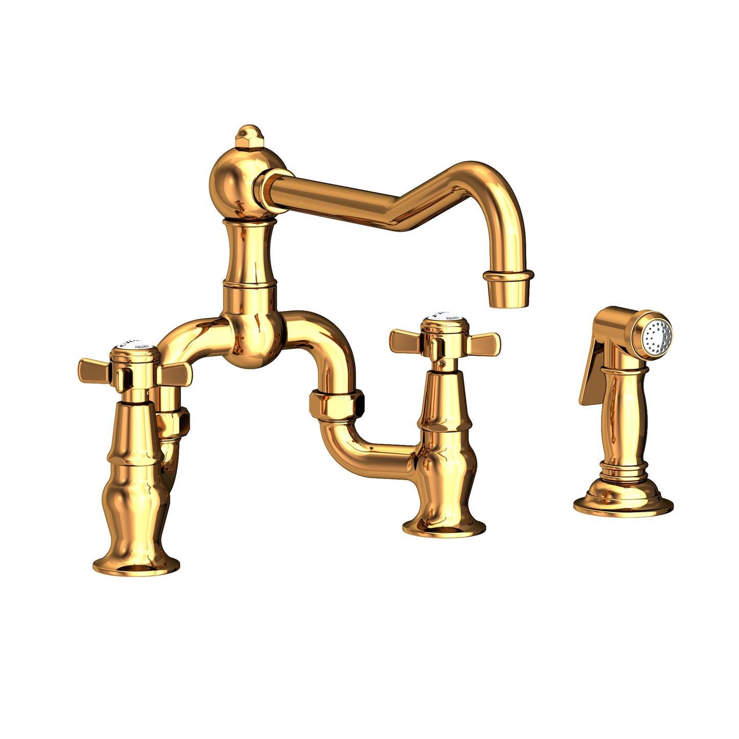 Newport Brass 9451-1 Fairfield Kitchen Bridge Faucet With Side Spray