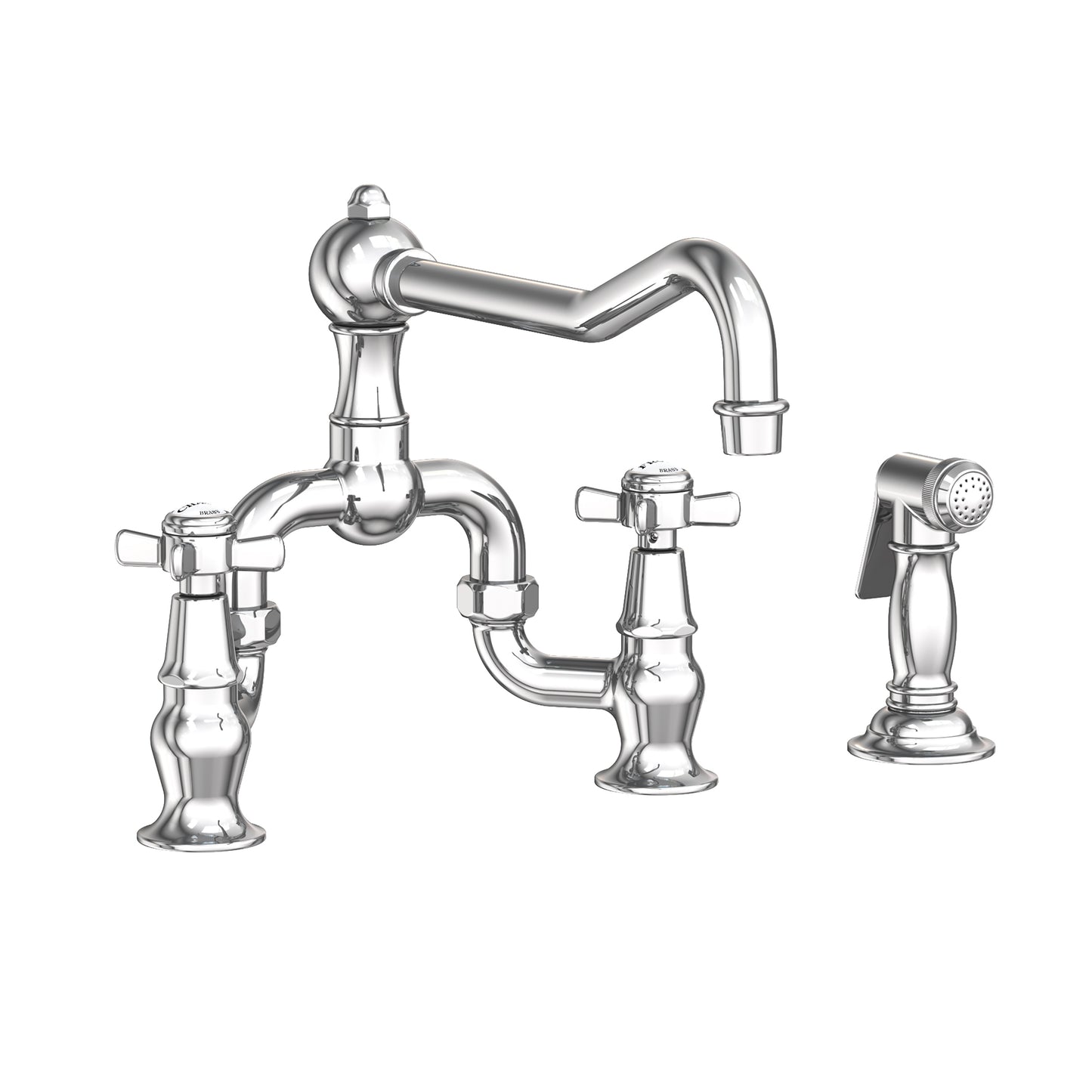 Newport Brass 9451-1 Fairfield Kitchen Bridge Faucet With Side Spray