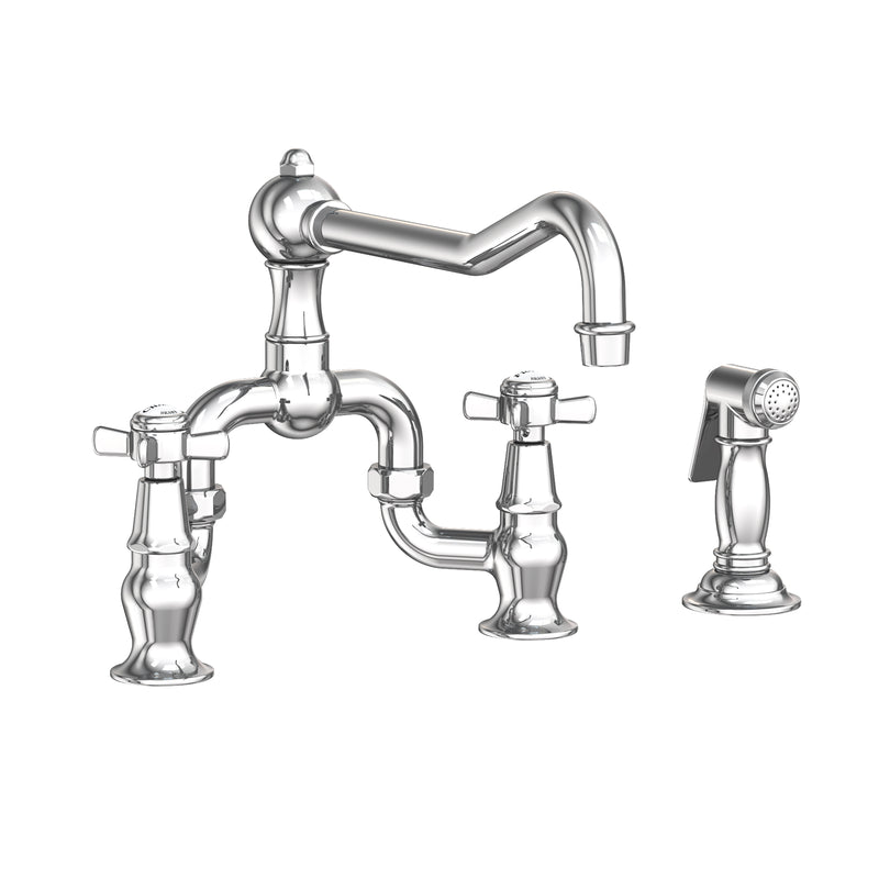 Newport Brass 9451-1 Fairfield Kitchen Bridge Faucet With Side Spray