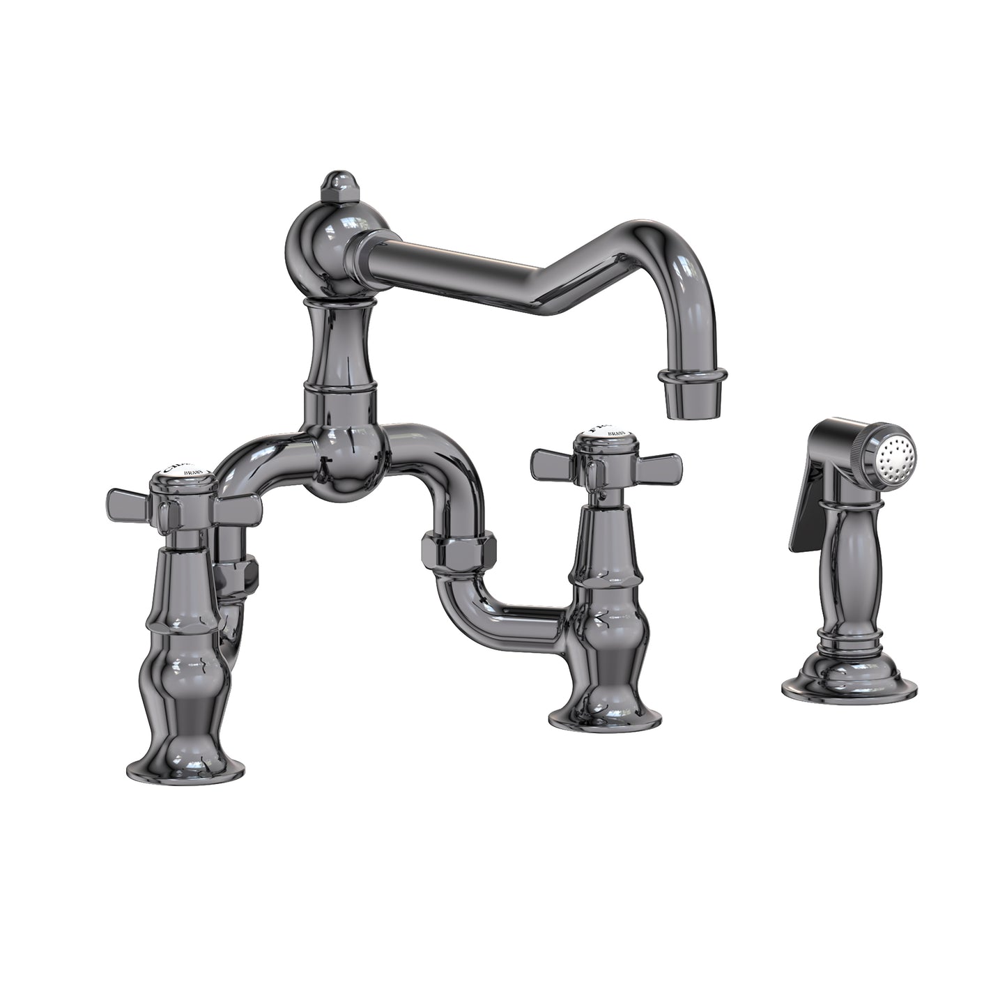 Newport Brass 9451-1 Fairfield Kitchen Bridge Faucet With Side Spray