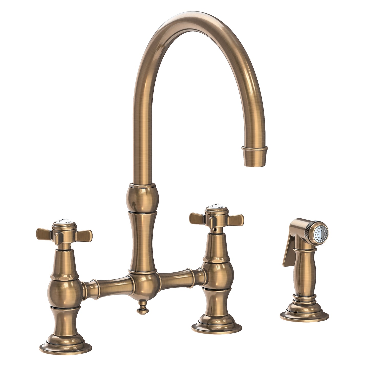 Newport Brass 9456 Fairfield Kitchen Bridge Faucet with Side Spray