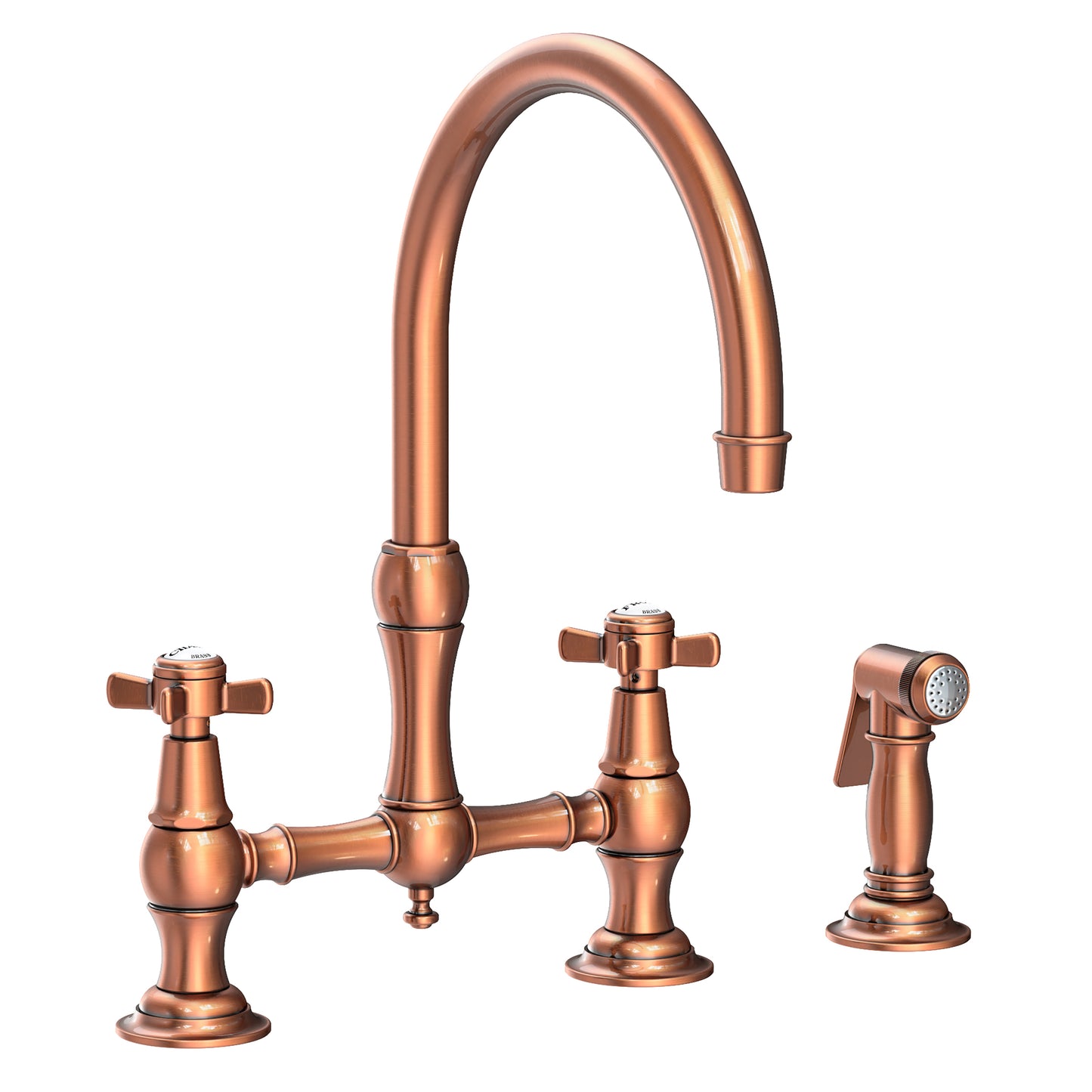 Newport Brass 9456 Fairfield Kitchen Bridge Faucet with Side Spray