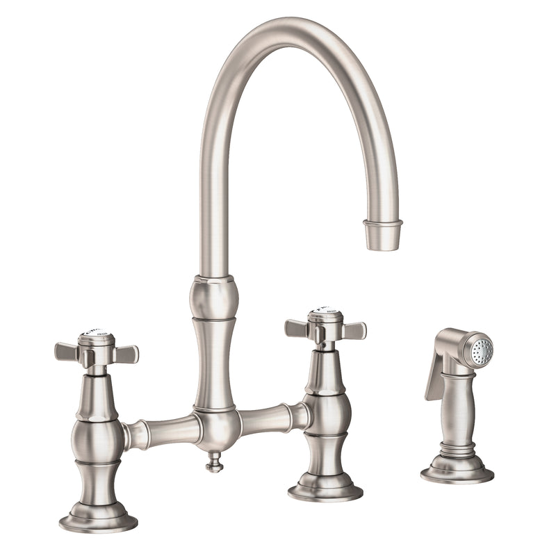 Newport Brass 9456 Fairfield Kitchen Bridge Faucet with Side Spray