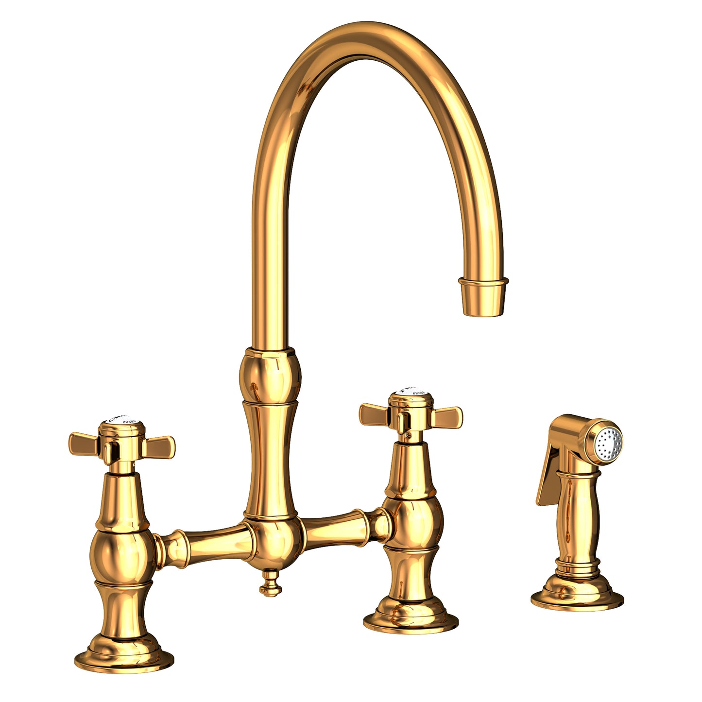 Newport Brass 9456 Fairfield Kitchen Bridge Faucet with Side Spray