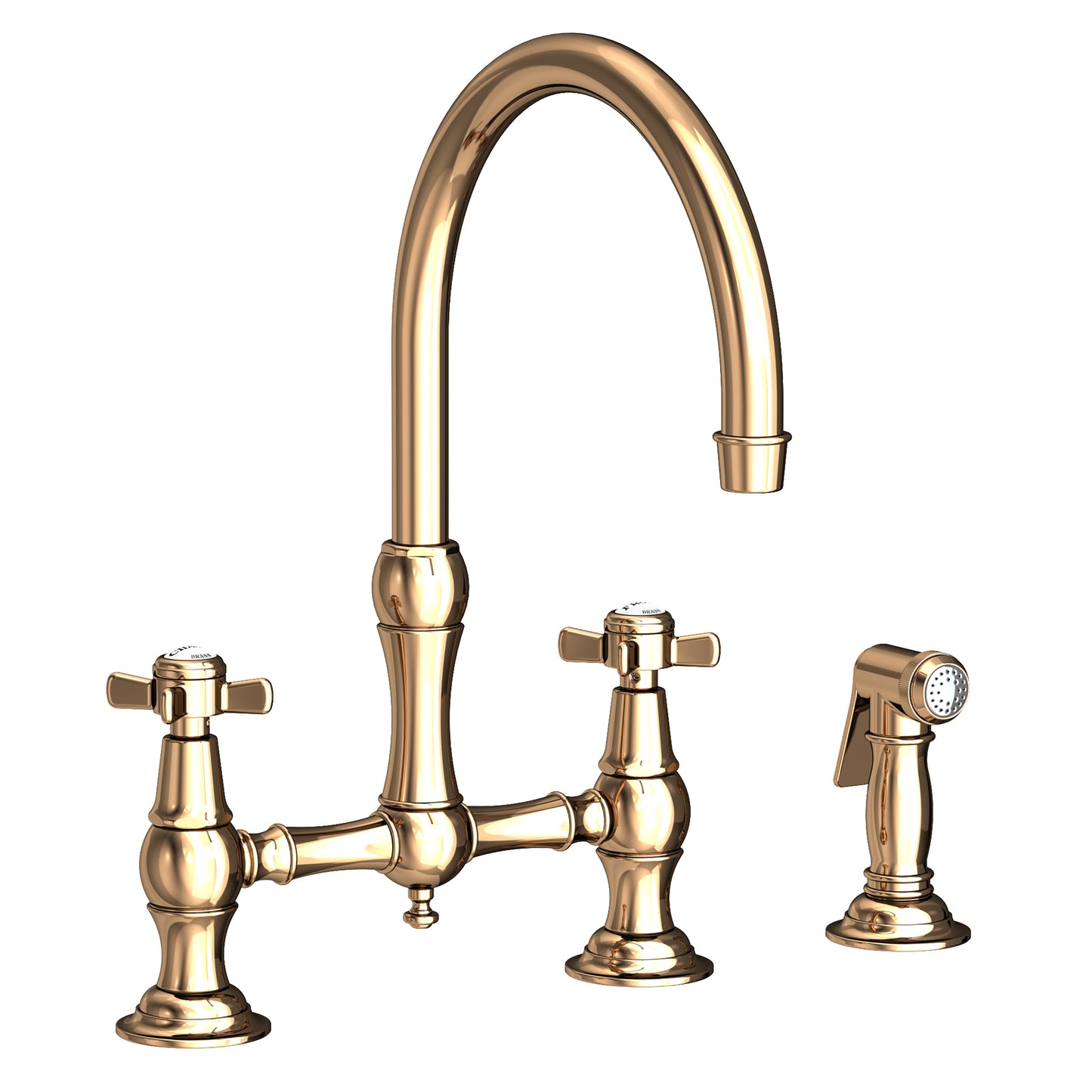 Newport Brass 9456 Fairfield Kitchen Bridge Faucet with Side Spray
