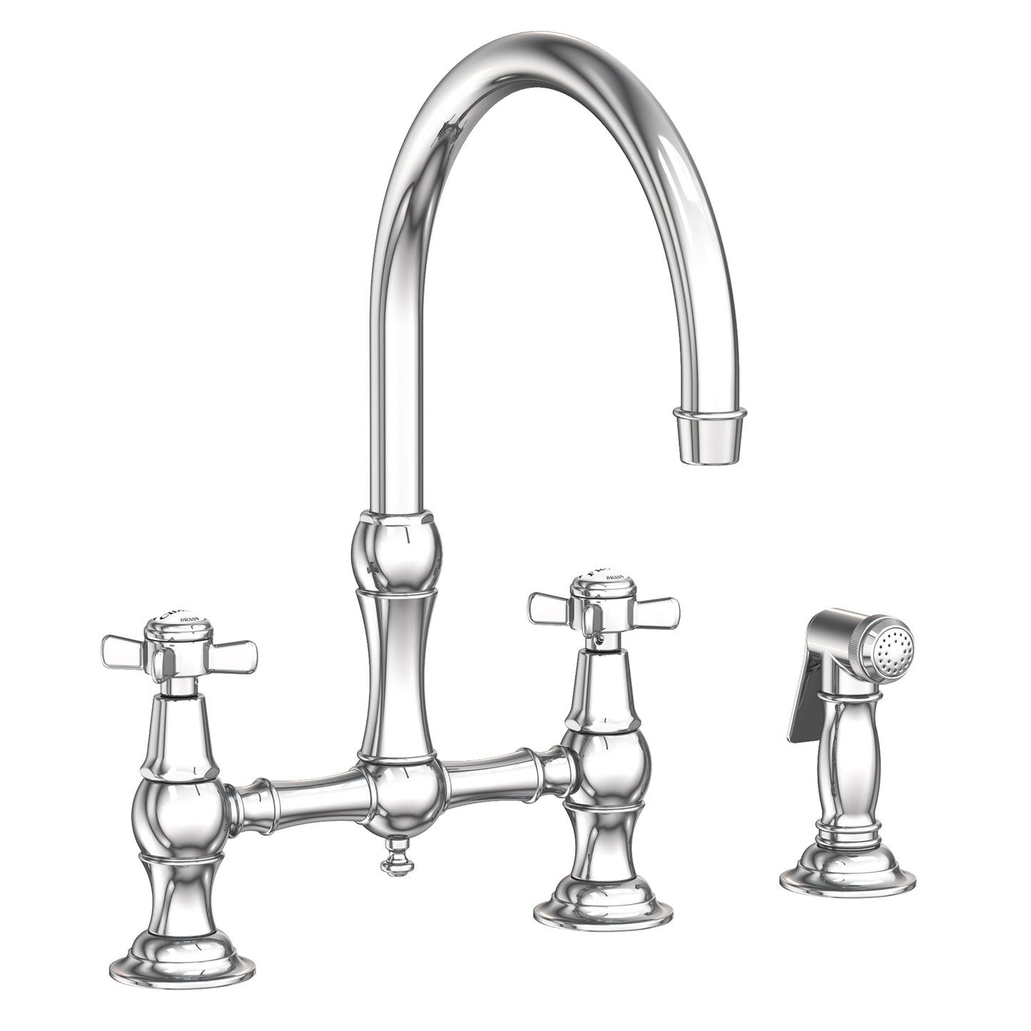 Newport Brass 9456 Fairfield Kitchen Bridge Faucet with Side Spray