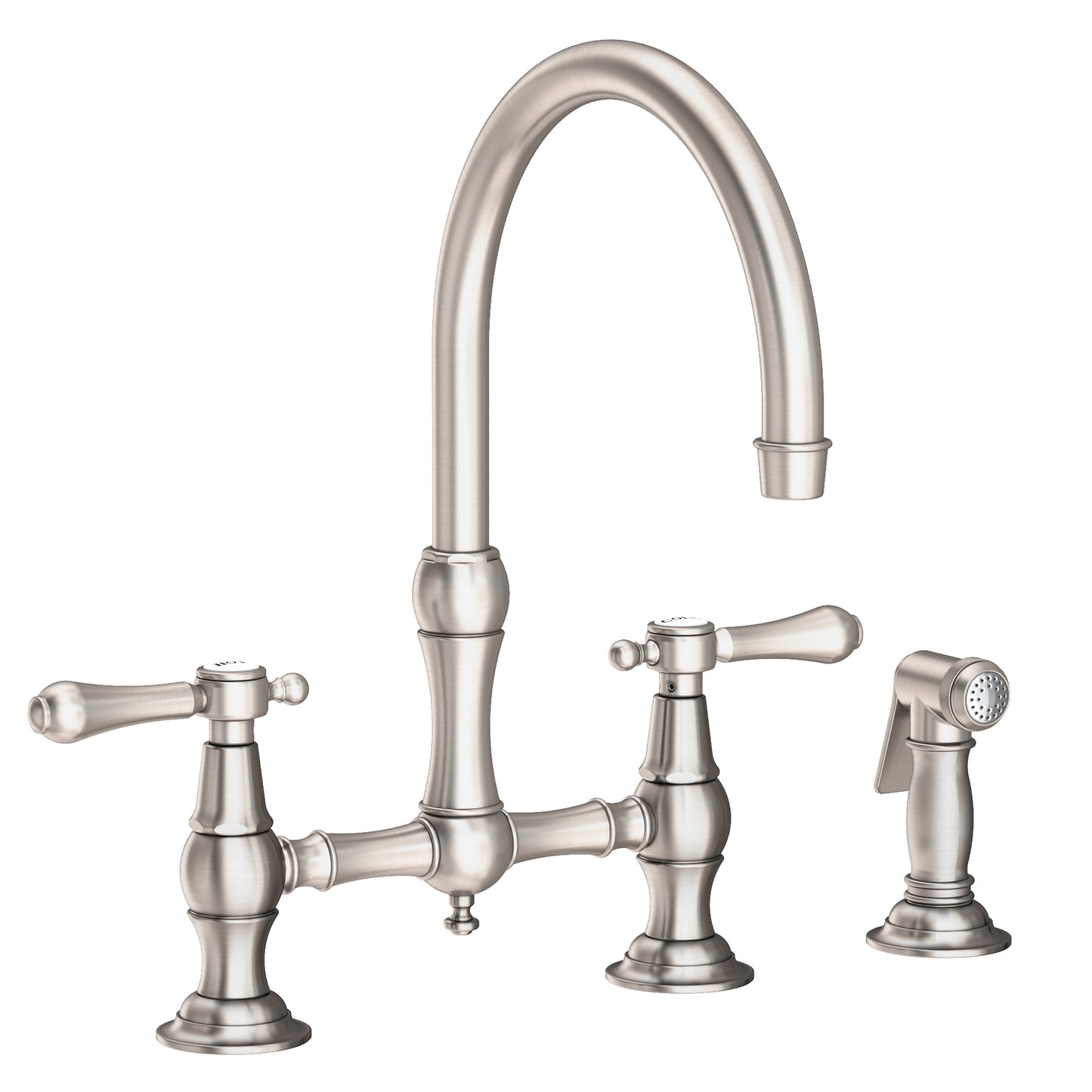 Newport Brass 9458 Chesterfield Kitchen Bridge Faucet With Side Spray