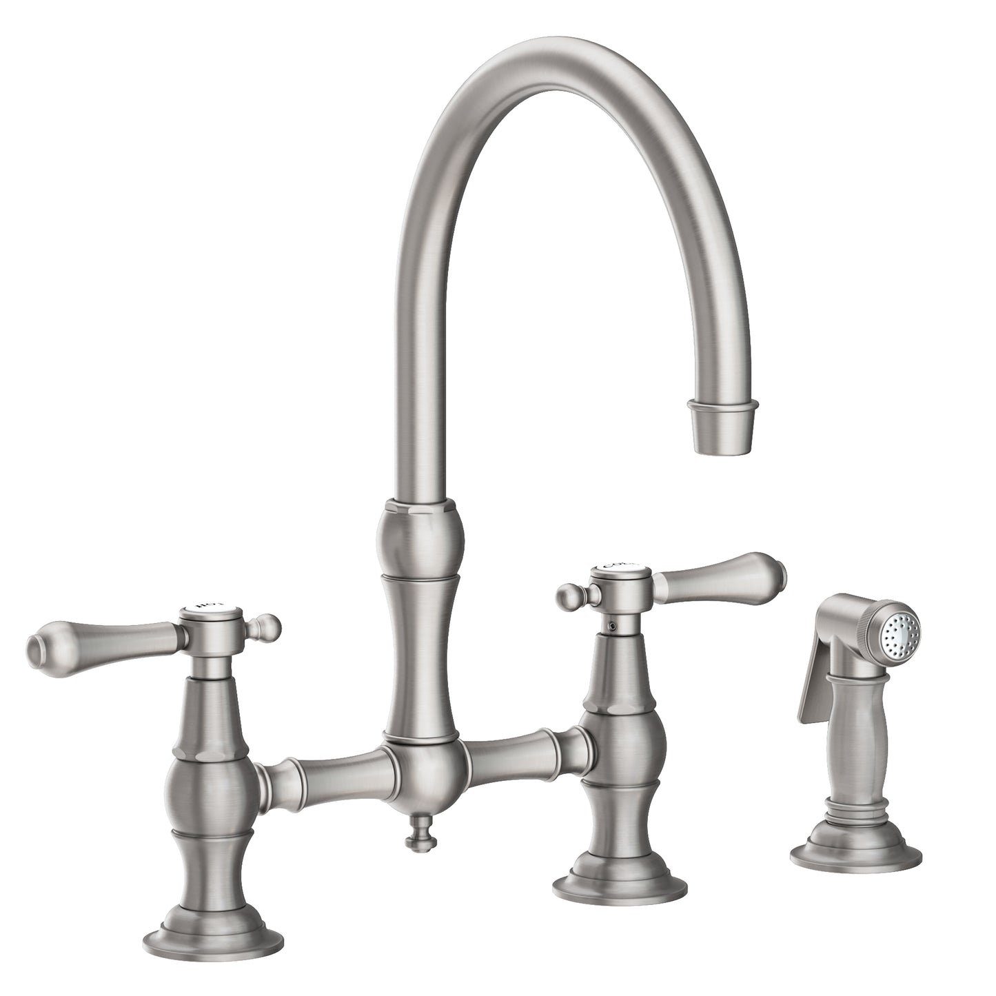 Newport Brass 9458 Chesterfield Kitchen Bridge Faucet With Side Spray