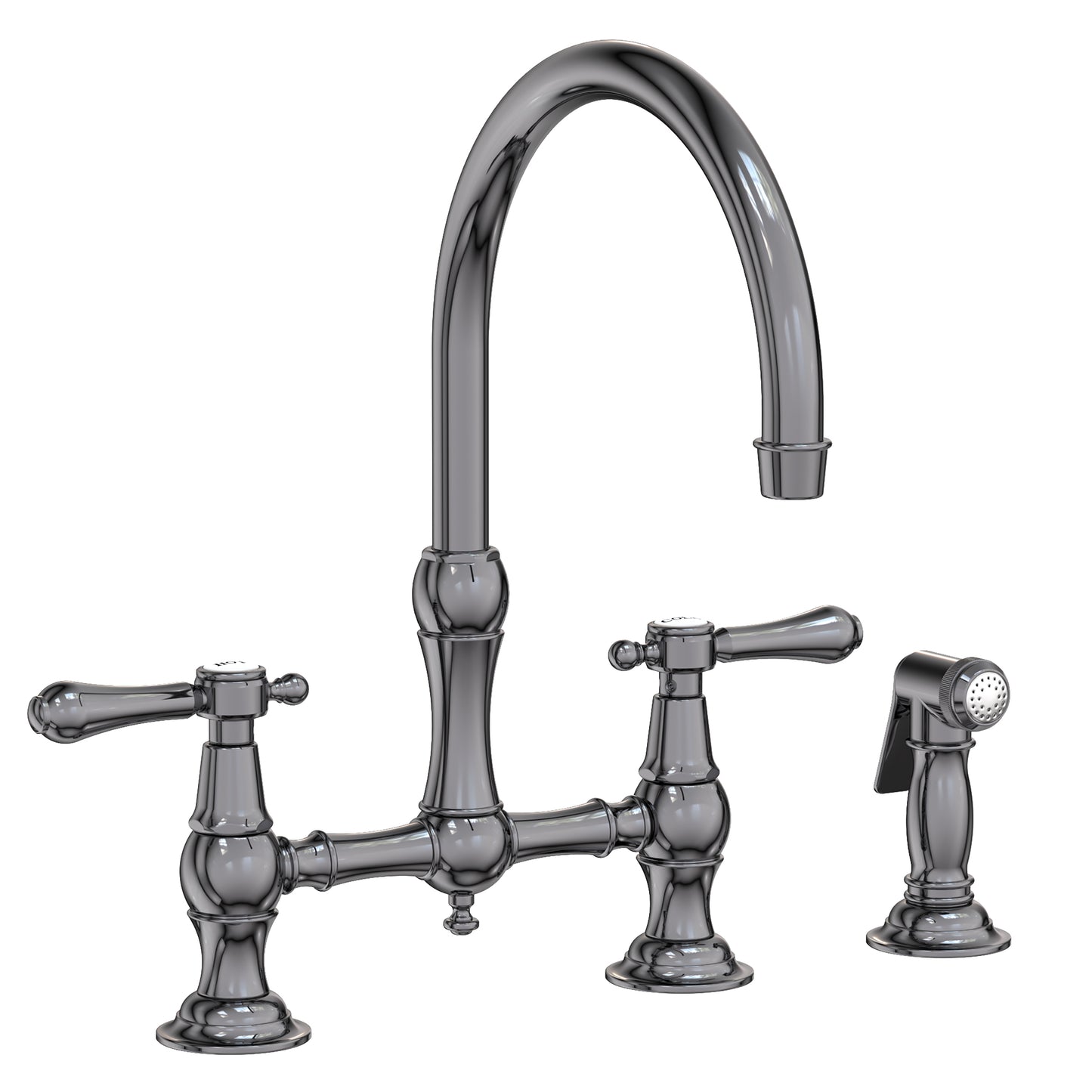 Newport Brass 9458 Chesterfield Kitchen Bridge Faucet With Side Spray