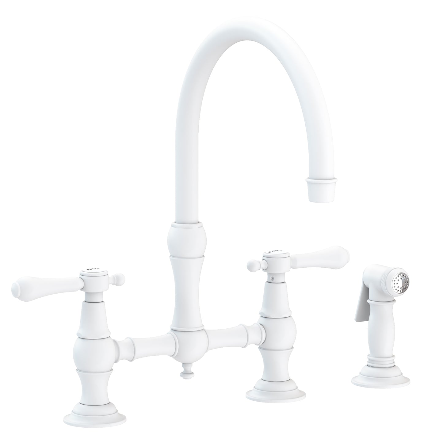 Newport Brass 9458 Chesterfield Kitchen Bridge Faucet With Side Spray