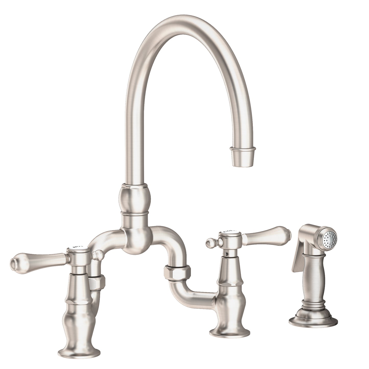 Newport Brass 9459 Chesterfield Kitchen Bridge Faucet With Side Spray