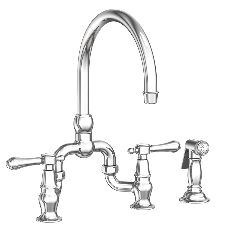 Newport Brass 9459 Chesterfield Kitchen Bridge Faucet With Side Spray