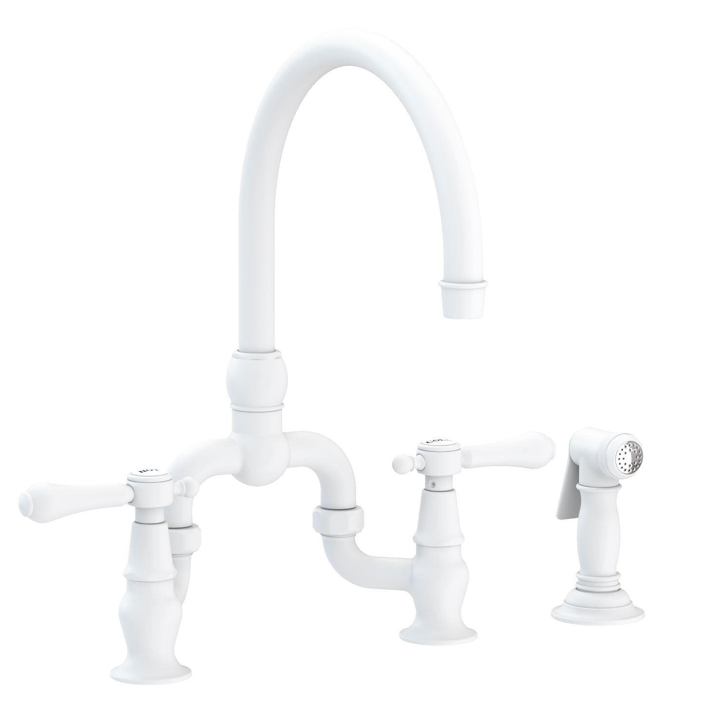 Newport Brass 9459 Chesterfield Kitchen Bridge Faucet With Side Spray
