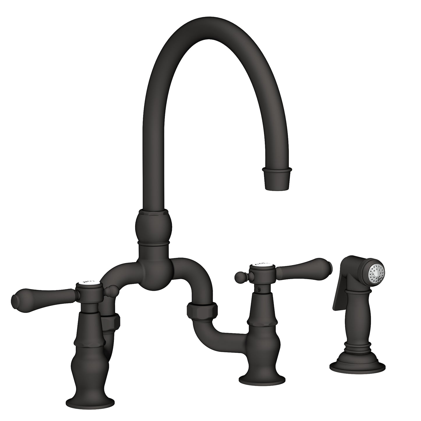 Newport Brass 9459 Chesterfield Kitchen Bridge Faucet With Side Spray