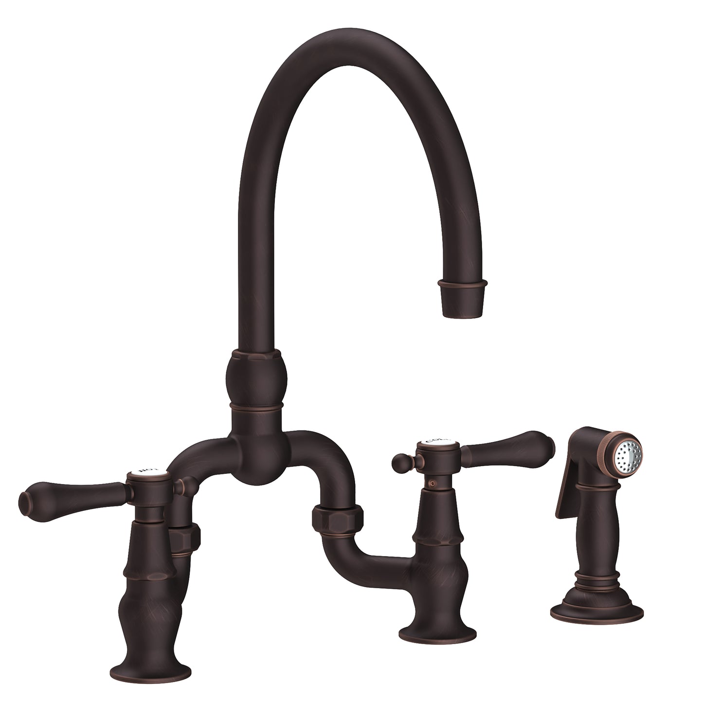 Newport Brass 9459 Chesterfield Kitchen Bridge Faucet With Side Spray